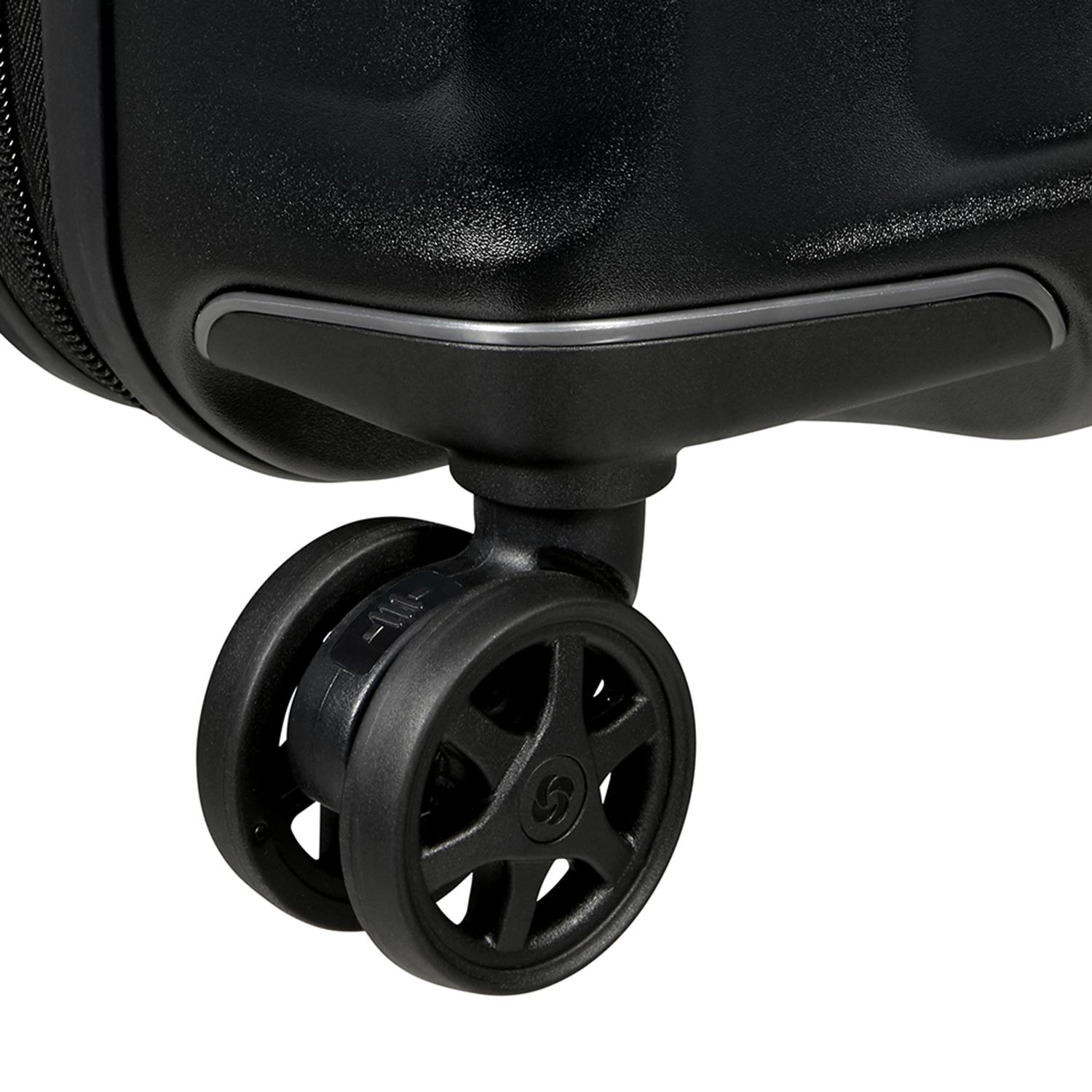 Samsonite Siyah Spinner Nuon Körüklü 4 Tekerlekli 55 cm Kabin Boy Valiz