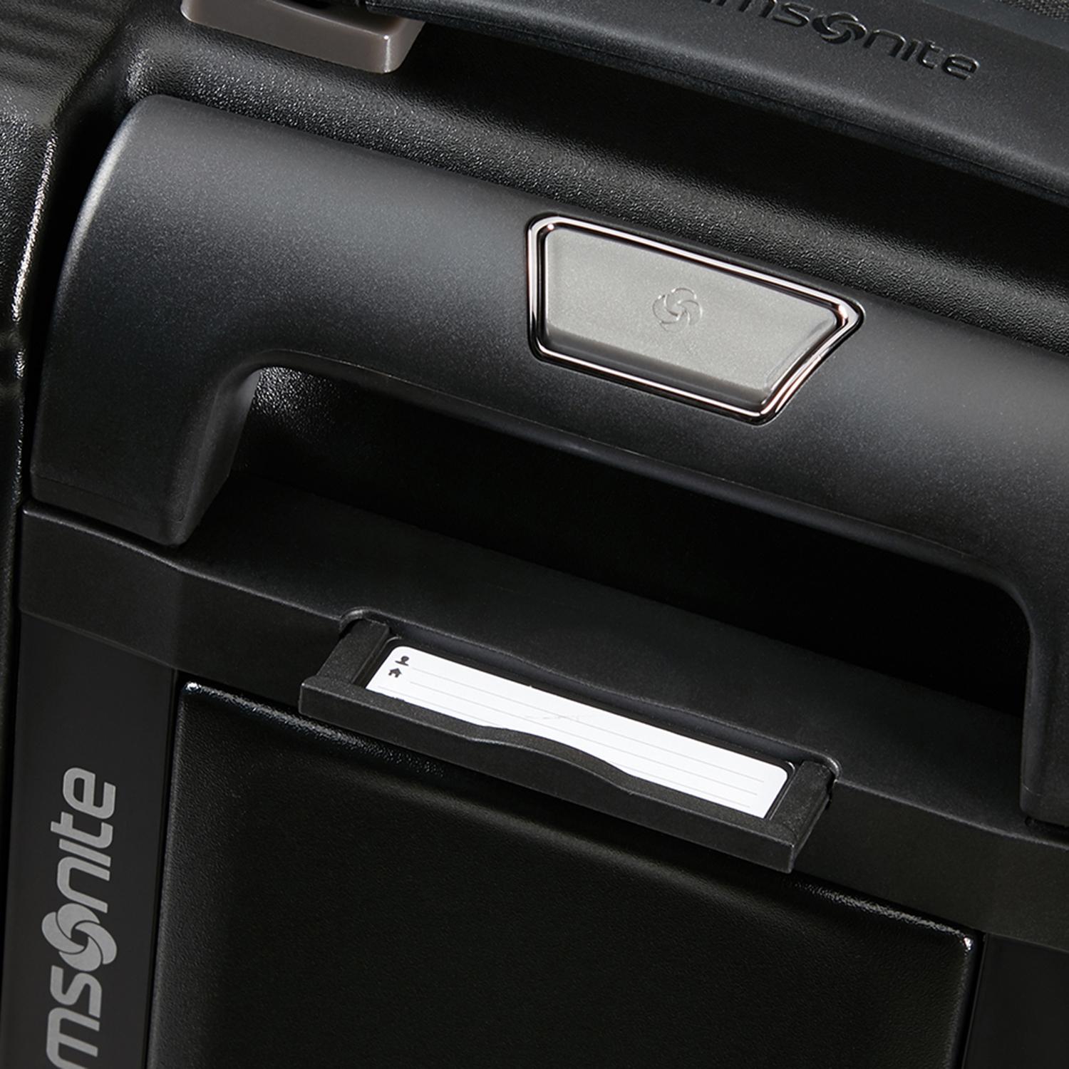 Samsonite Siyah Spinner Nuon Körüklü 4 Tekerlekli 55 cm Kabin Boy Valiz