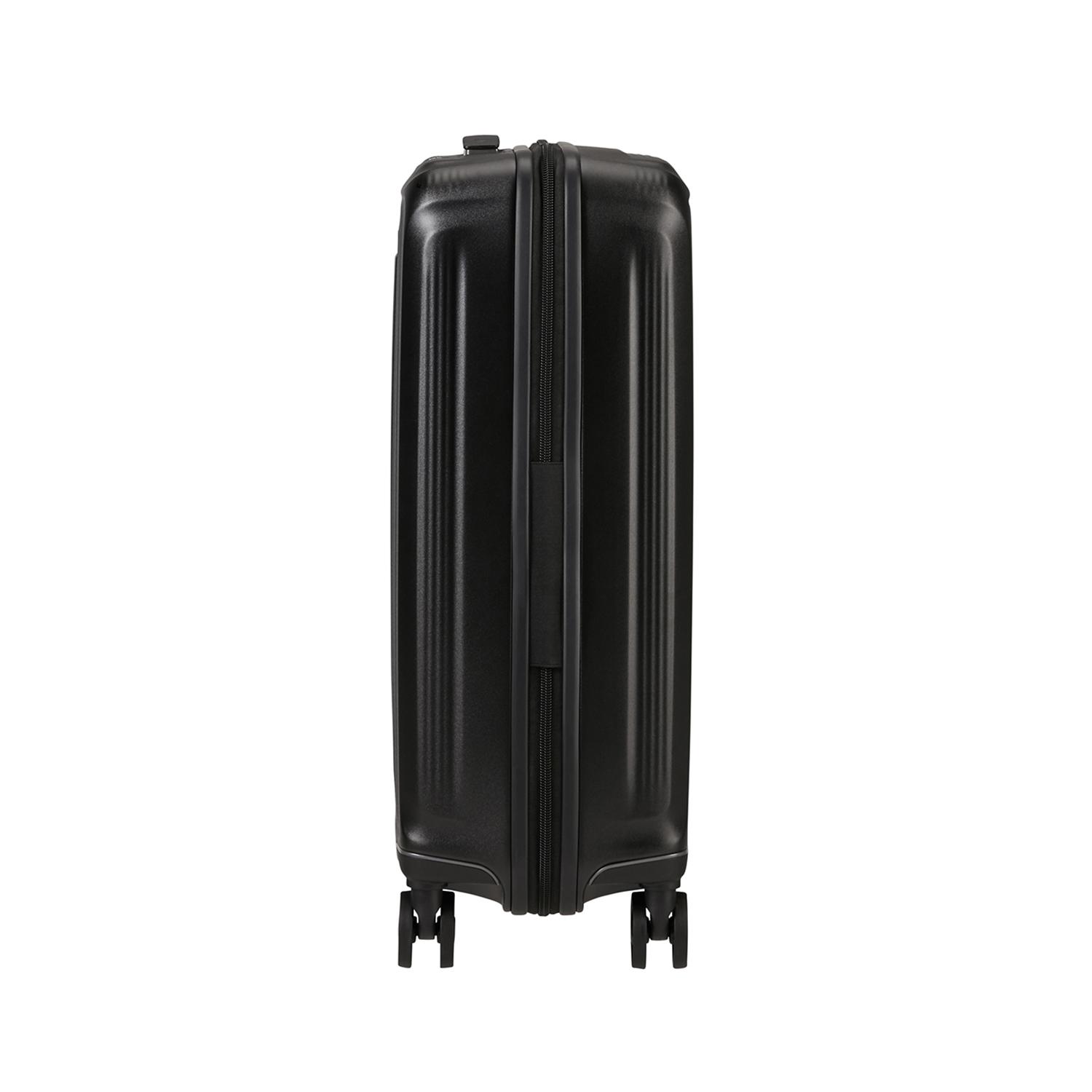 Samsonite Siyah Spinner Nuon Körüklü 4 Tekerlekli 55 cm Kabin Boy Valiz