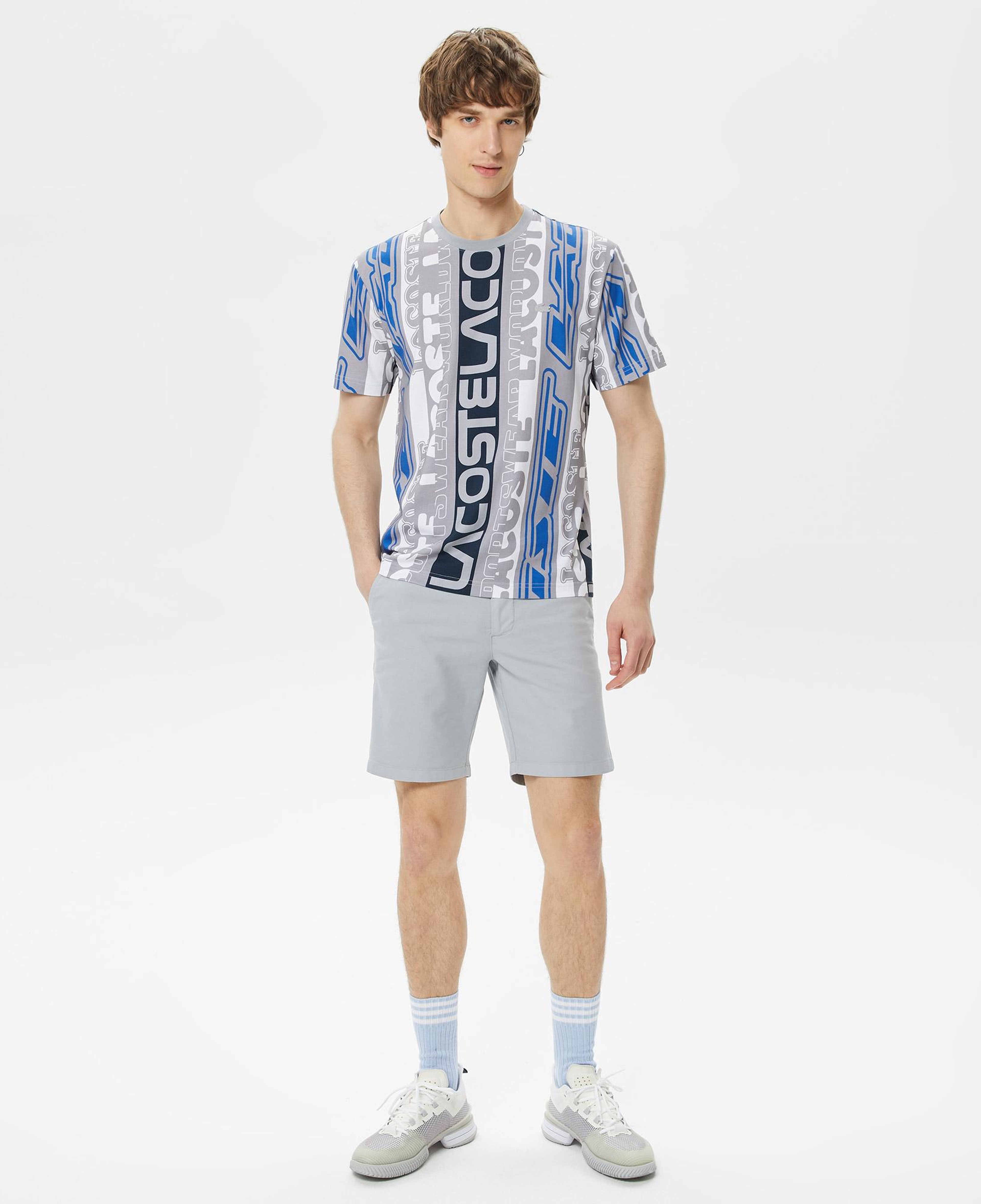Erkek Regular Fit Bisiklet Yaka Baskılı Gri T-Shirt