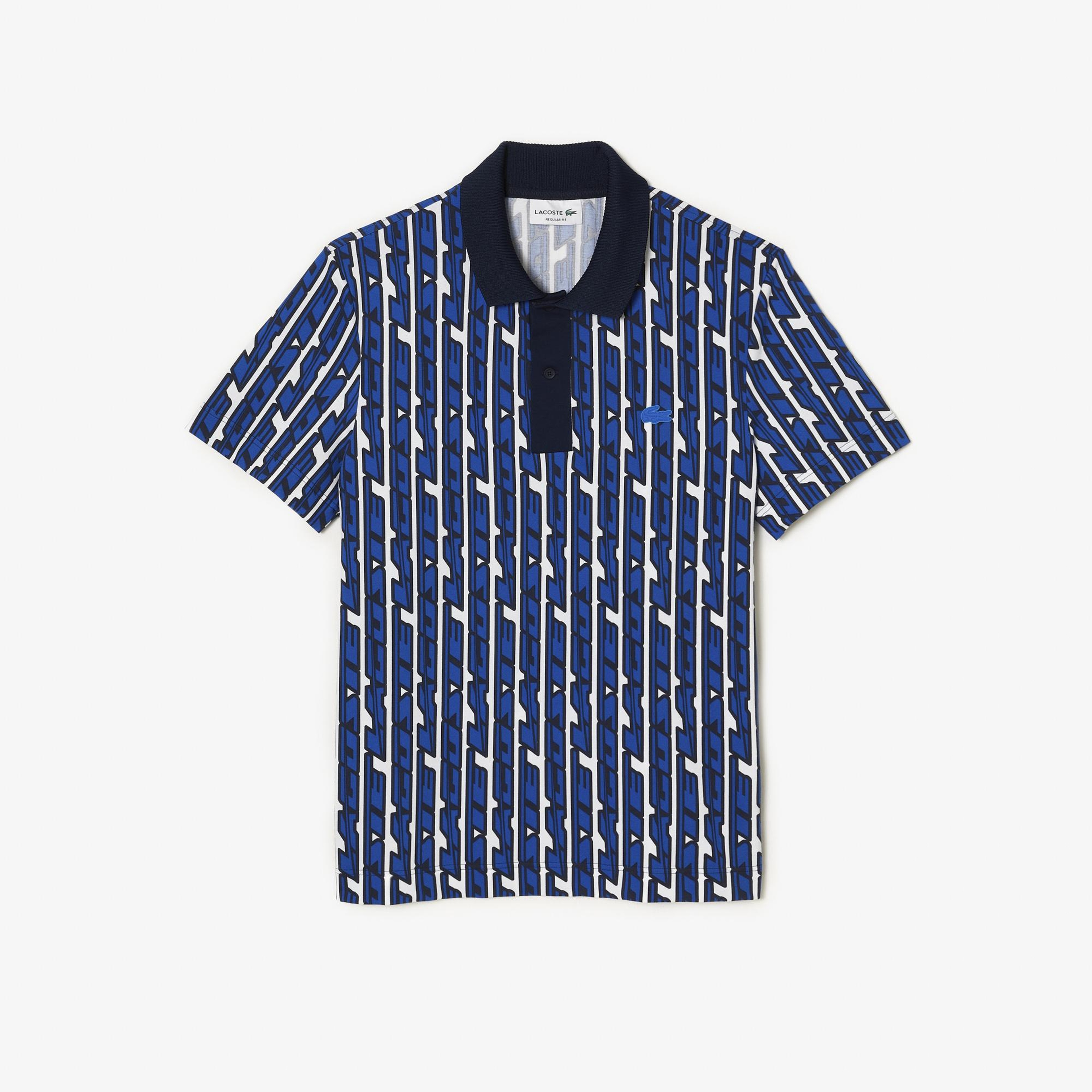 Active Erkek Regular Fit Baskılı Mavi Polo