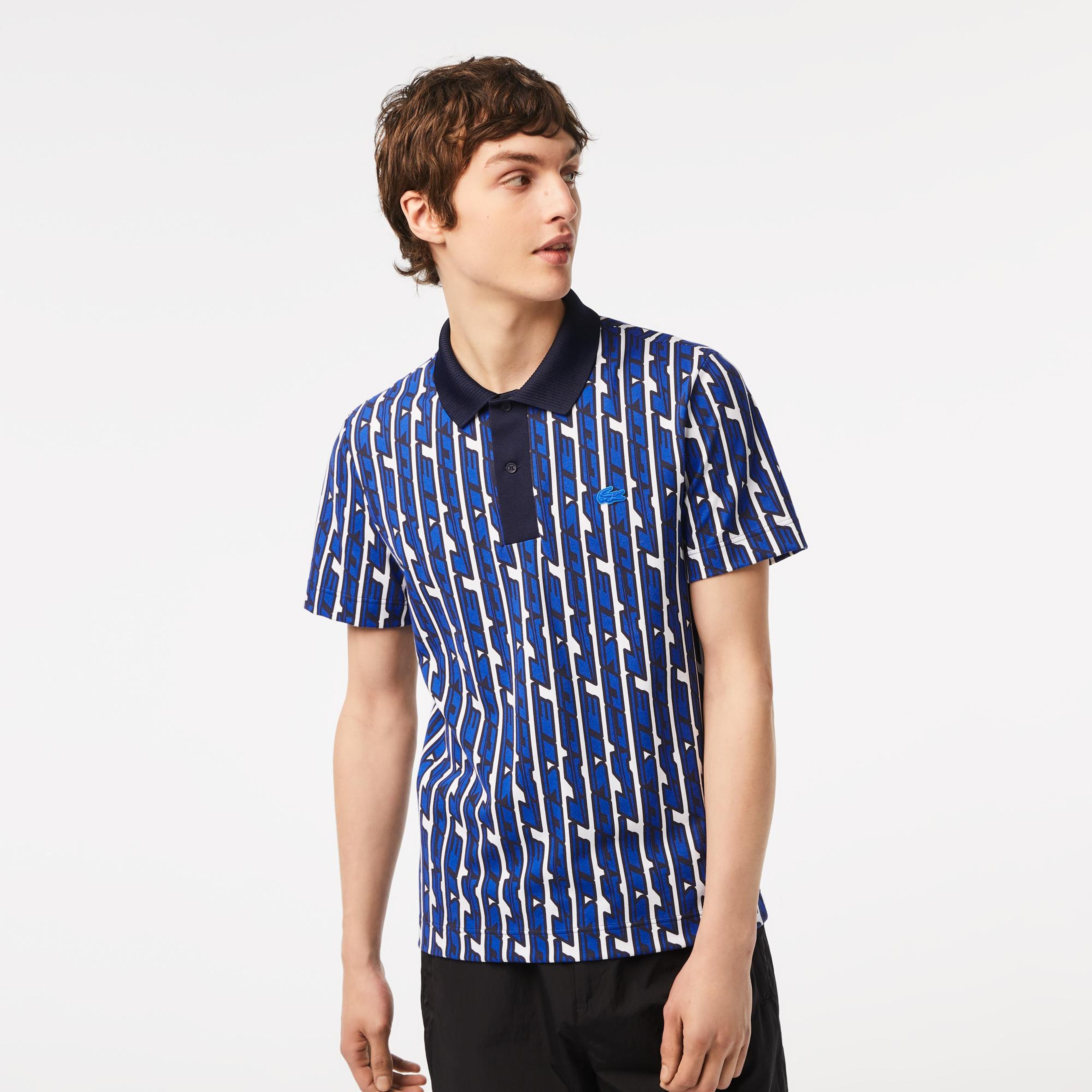 Active Erkek Regular Fit Baskılı Mavi Polo