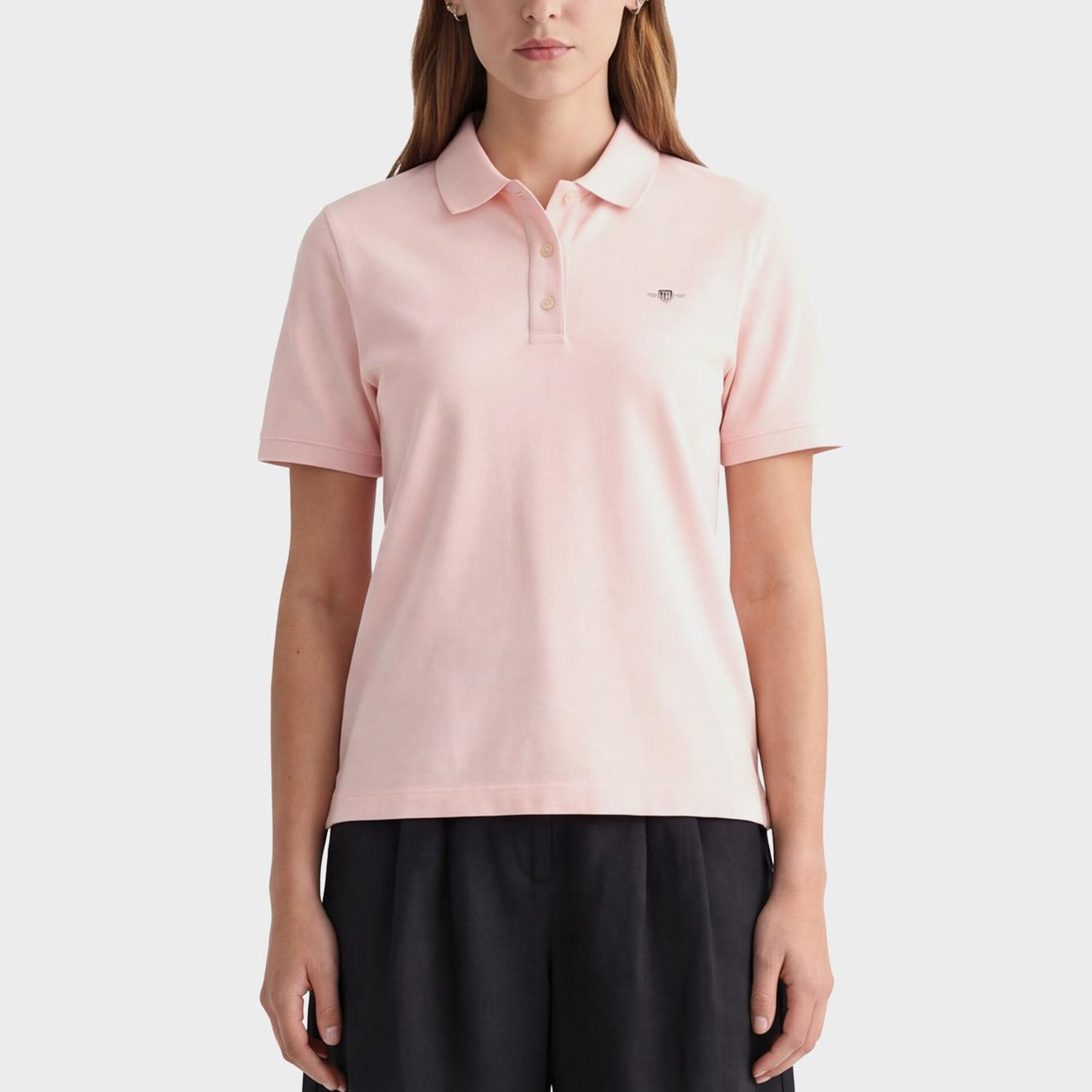 GANT Kadın Pembe Regular Fit Logolu Polo Yaka T-Shirt