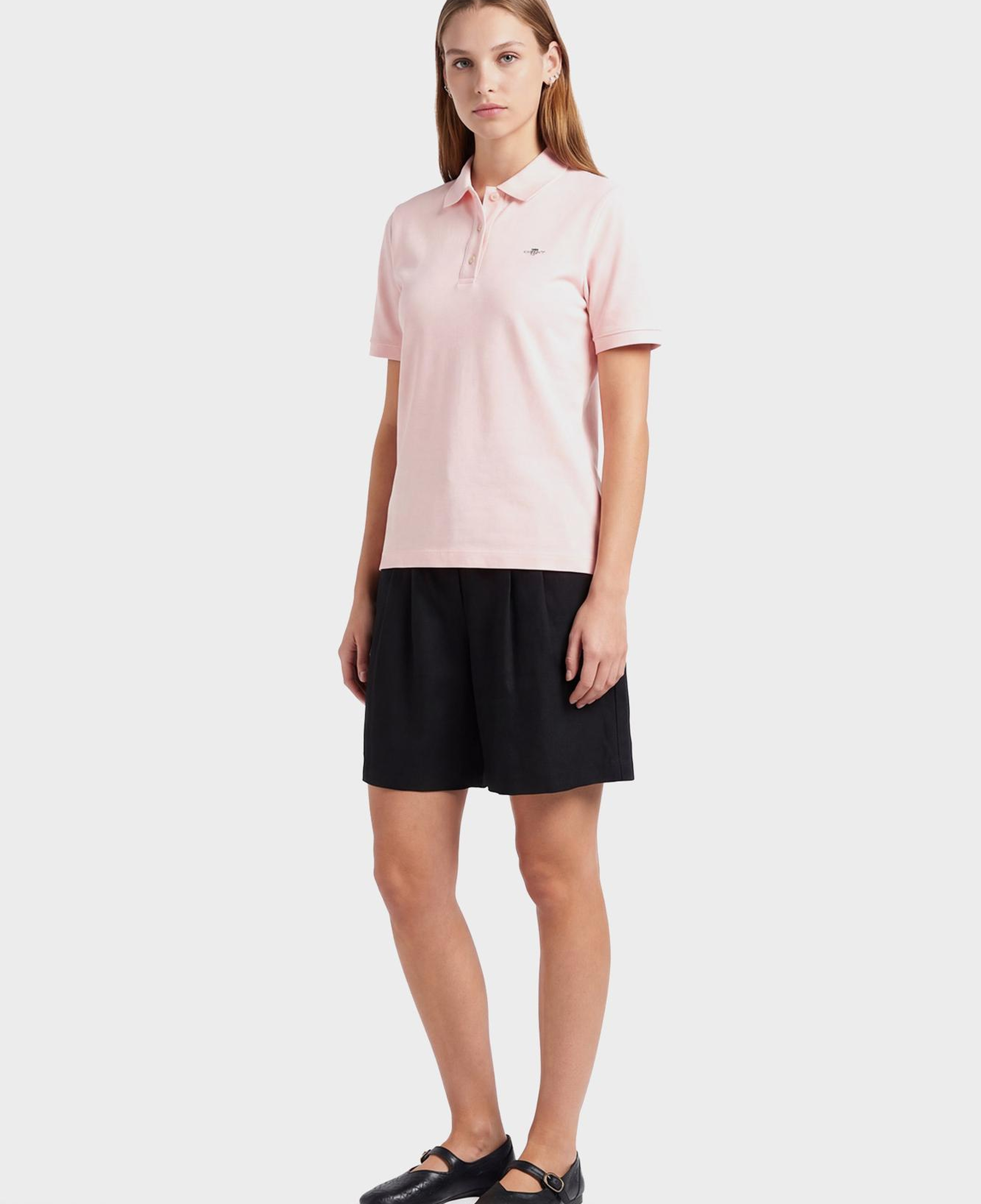 GANT Kadın Pembe Regular Fit Logolu Polo Yaka T-Shirt