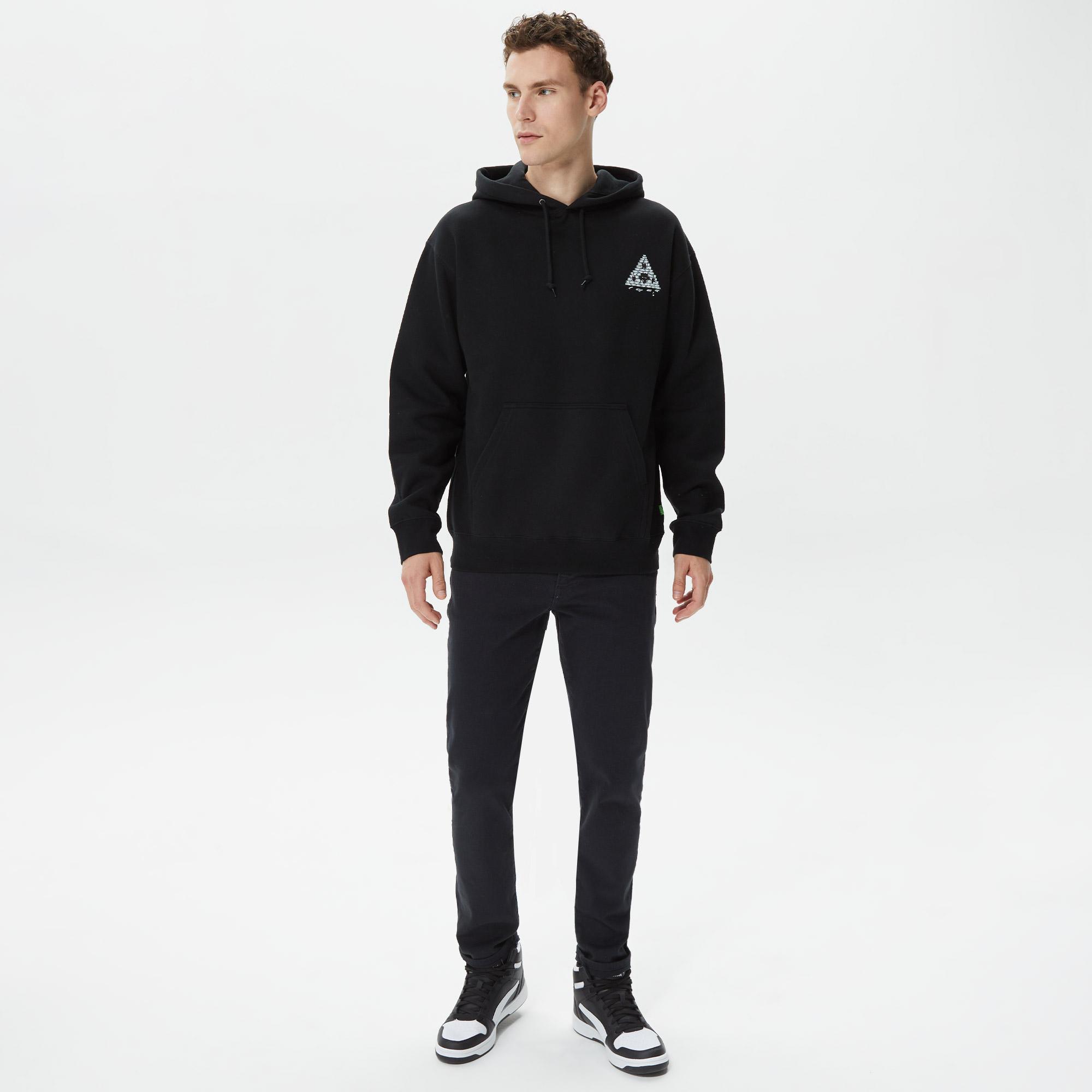 Huf Brick Lurk Erkek Siyah Hoodie