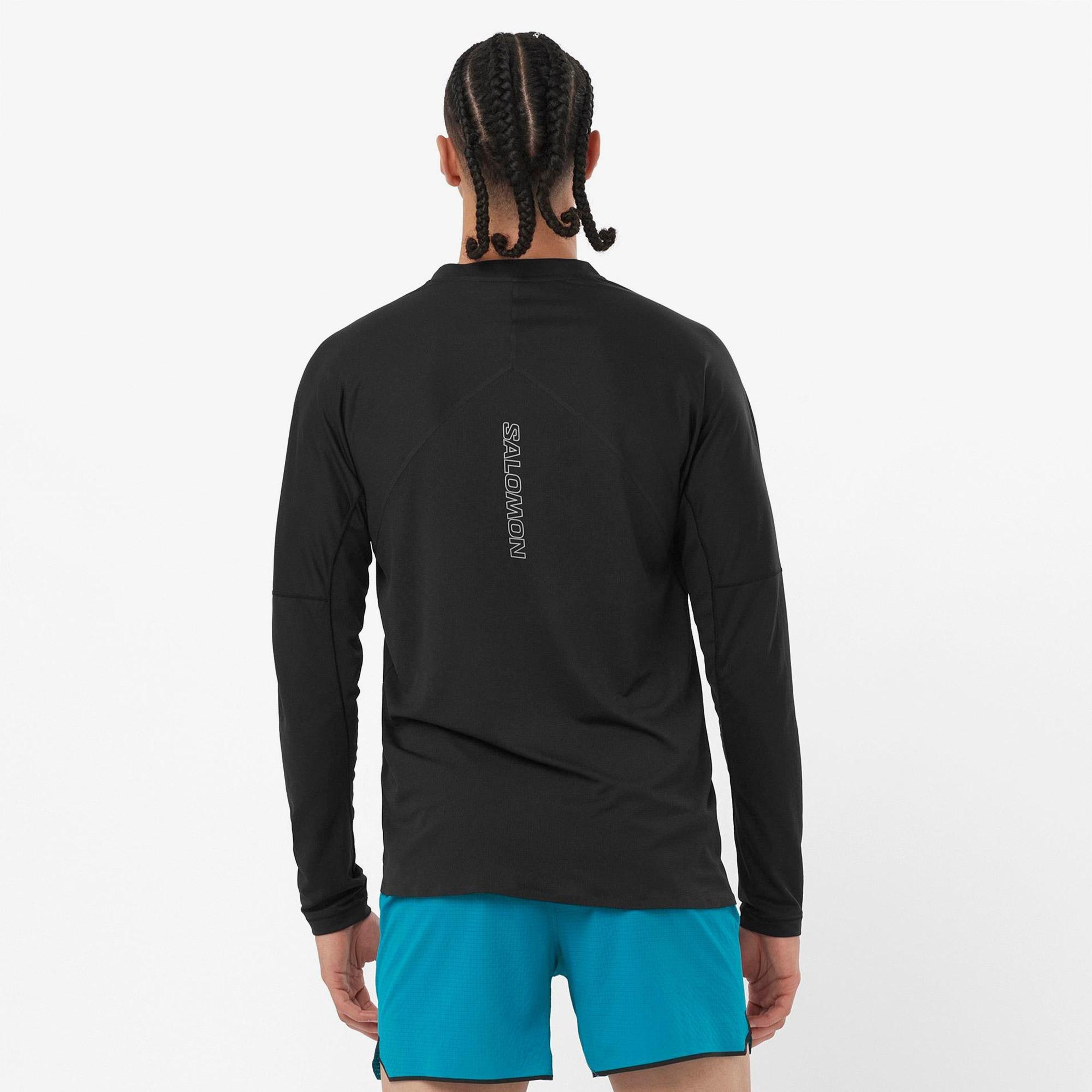Salomon Sense Aero Ls Erkek Siyah T-Shirt