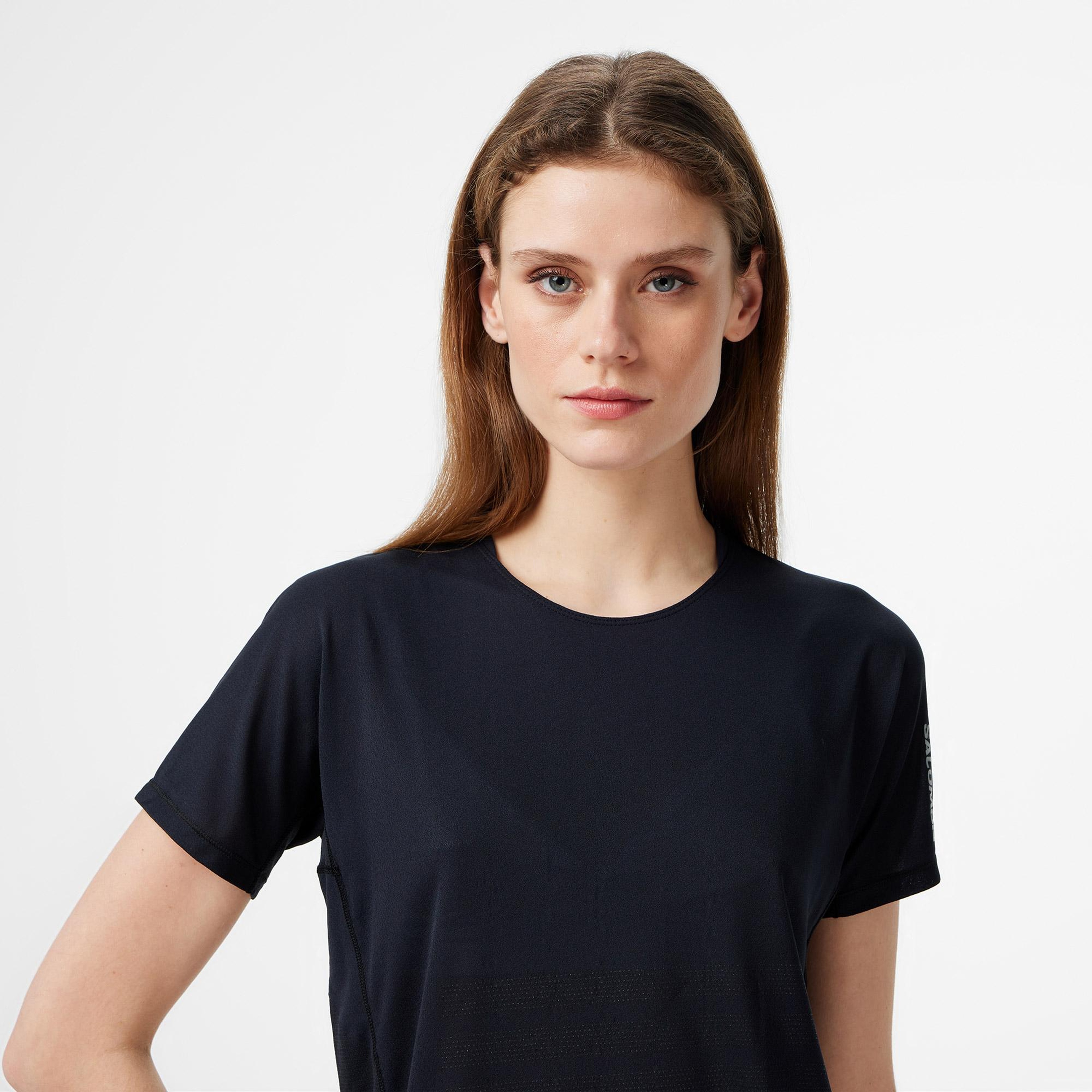 Salomon S/Lab Sense Kadın Siyah Koşu T-Shirt