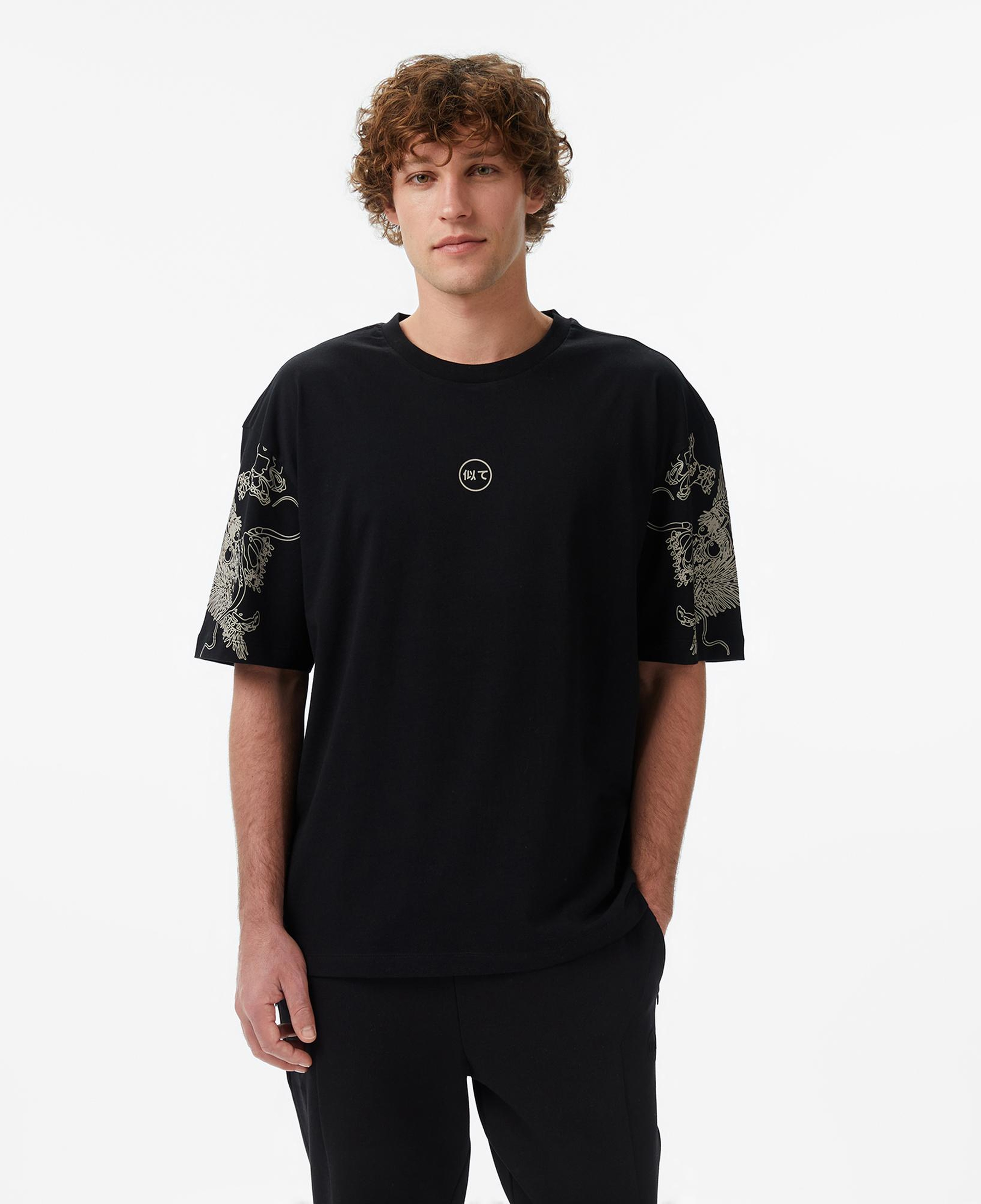 UNITED4 Regular Fit Erkek Siyah T-Shirt