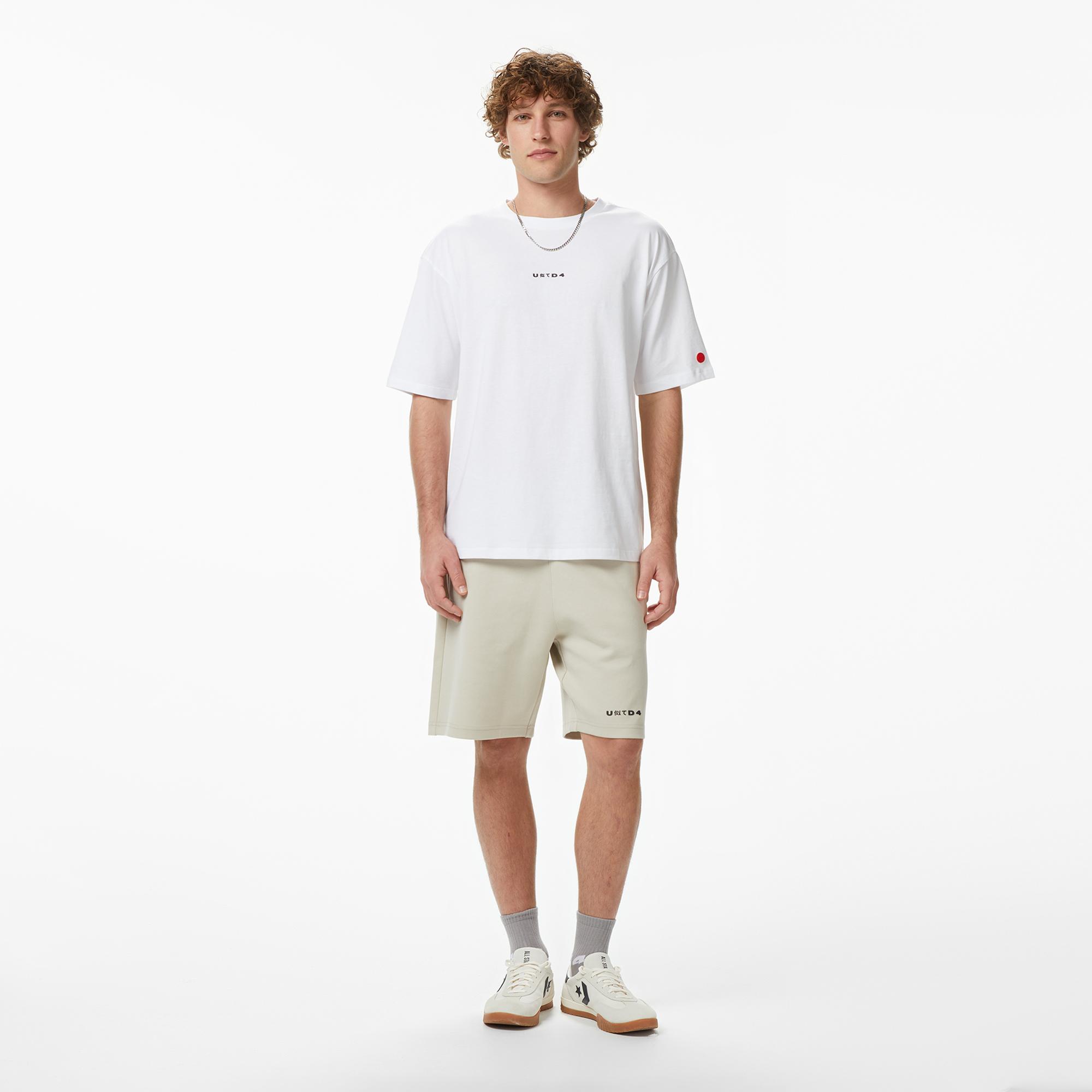 UNITED4 Regular Fit Erkek Beyaz T-Shirt