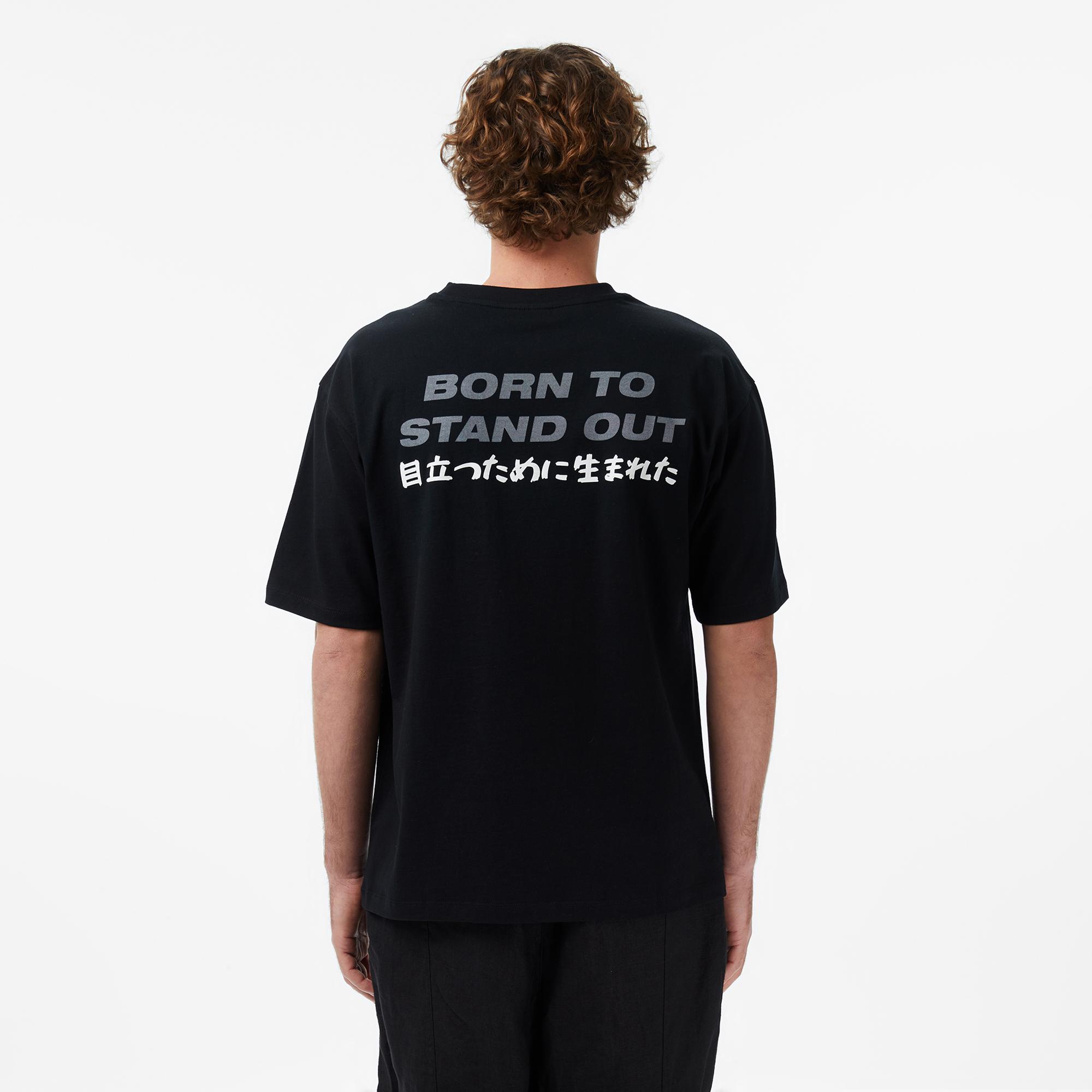 UNITED4 Regular Fit Erkek Siyah T-Shirt