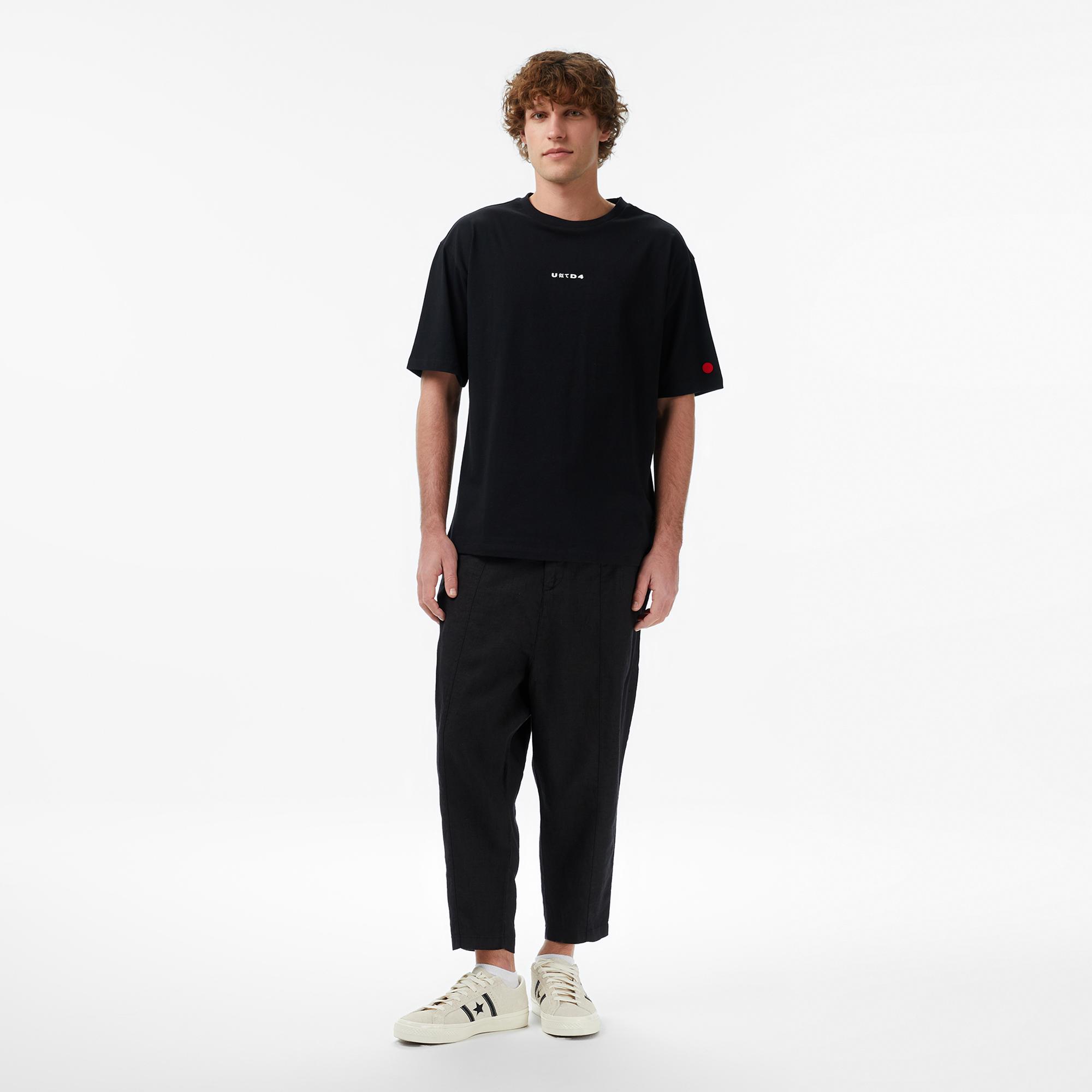 UNITED4 Regular Fit Erkek Siyah T-Shirt