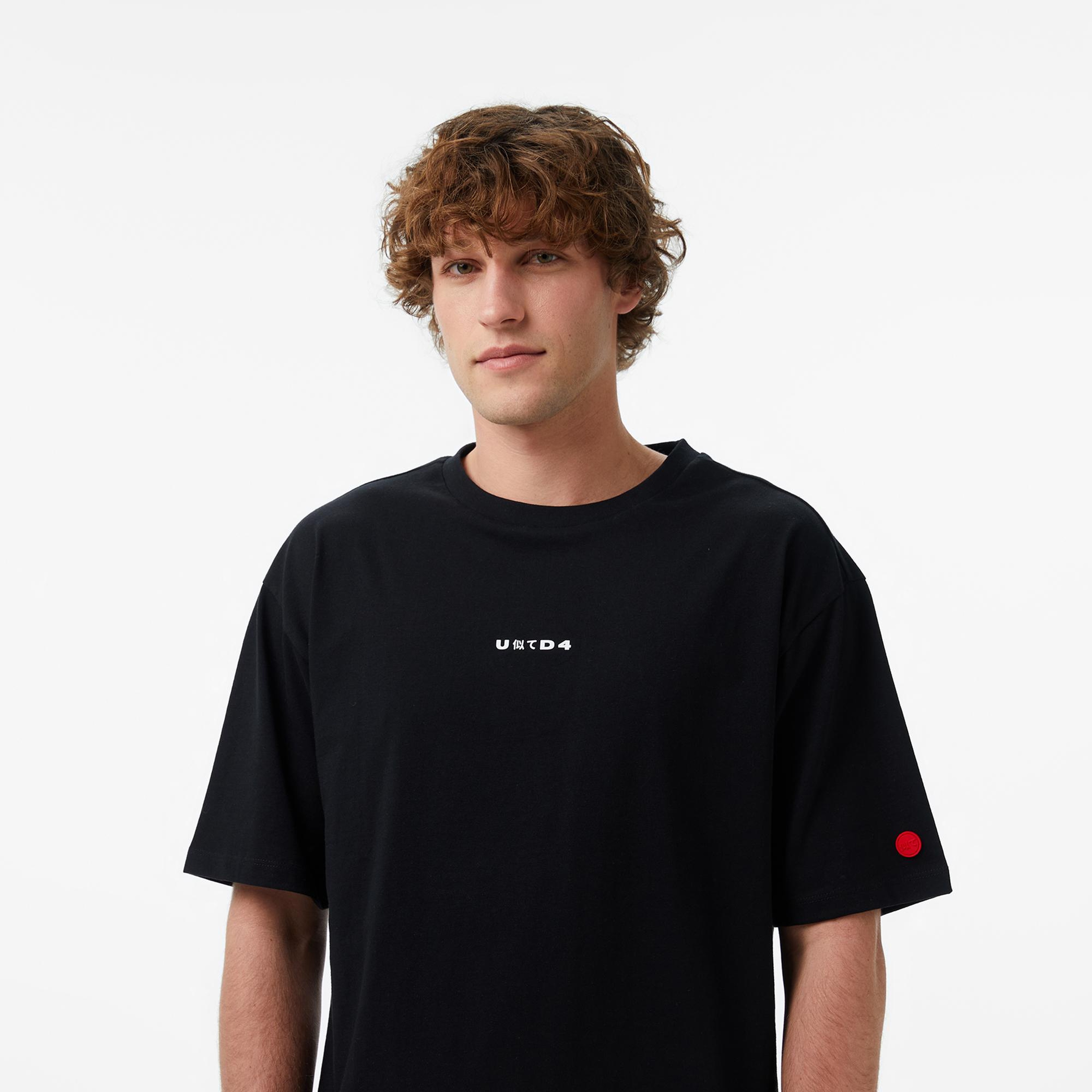 UNITED4 Regular Fit Erkek Siyah T-Shirt