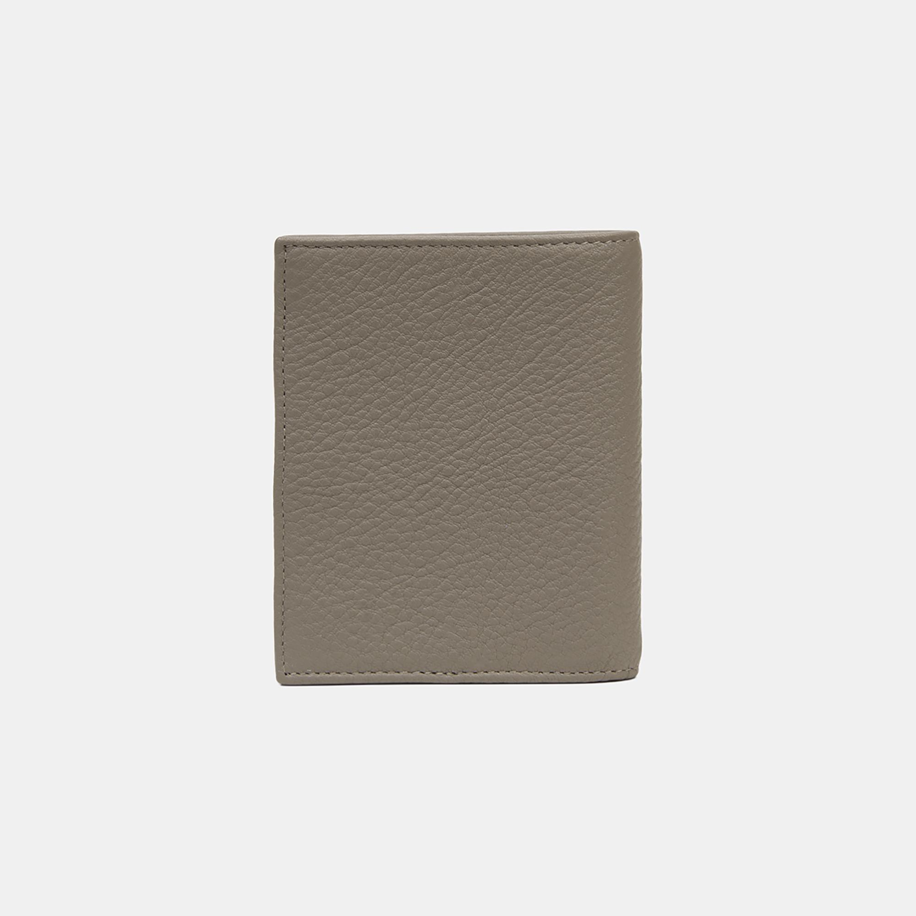 Kadın Gri Logolu Deri Dokulu Cüzdan