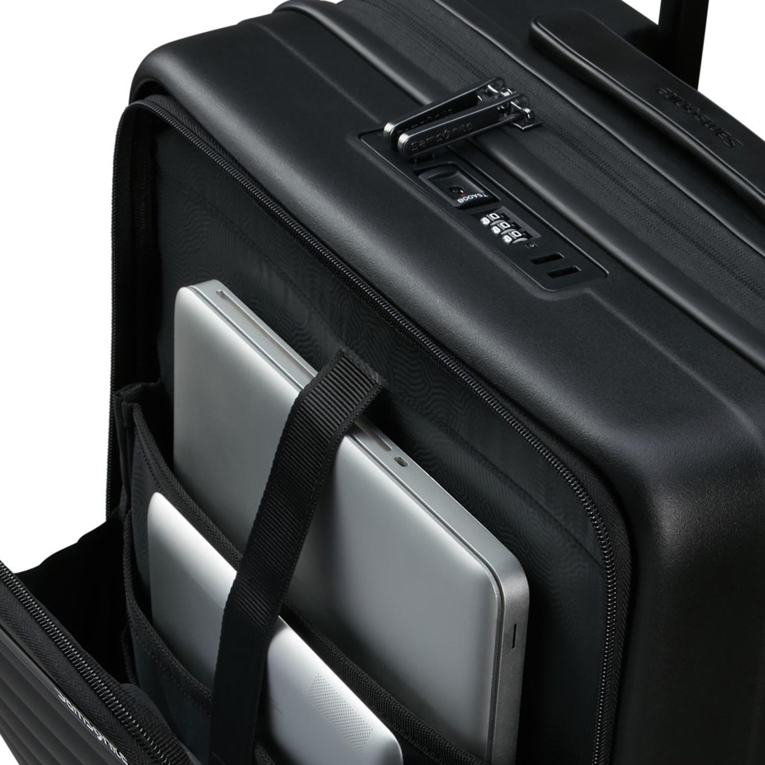 Samsonite Siyah Restackd - Körüklü 55/20 Kabin Boy Valiz