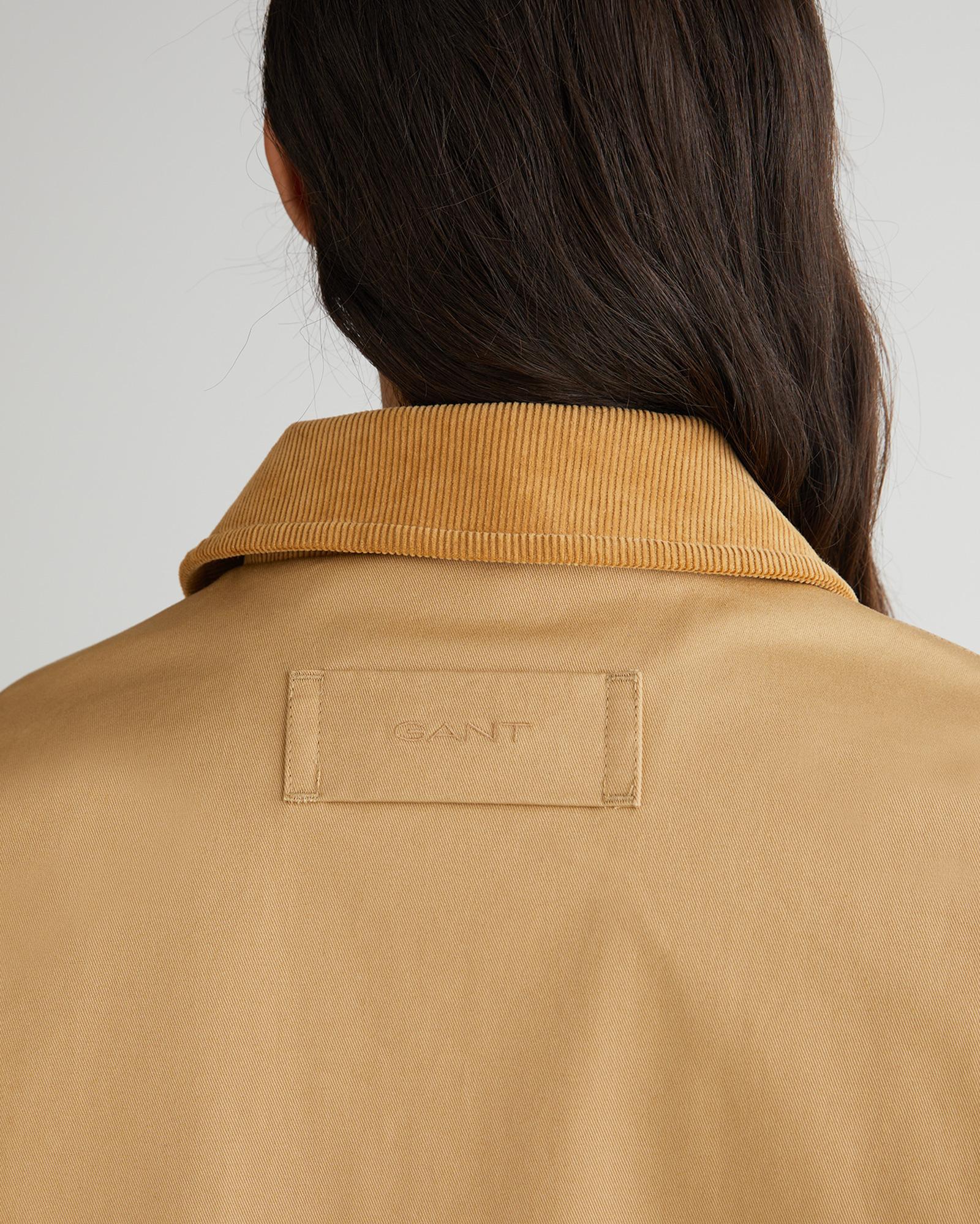 GANT Kadın Bej Relaxed Fit Klasik Yaka Ceket