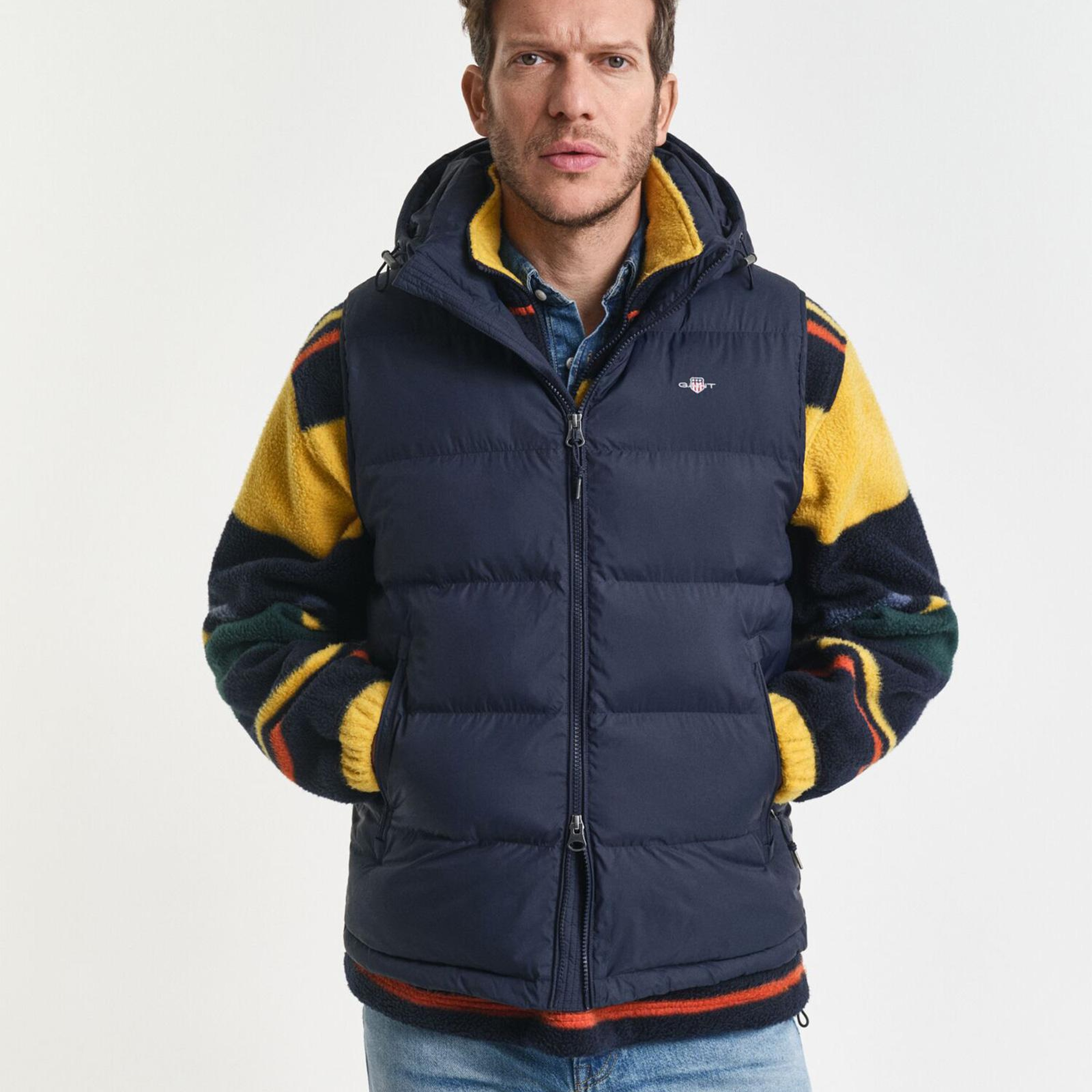 GANT Erkek Lacivert Regular Fit Fermuarlı Yelek