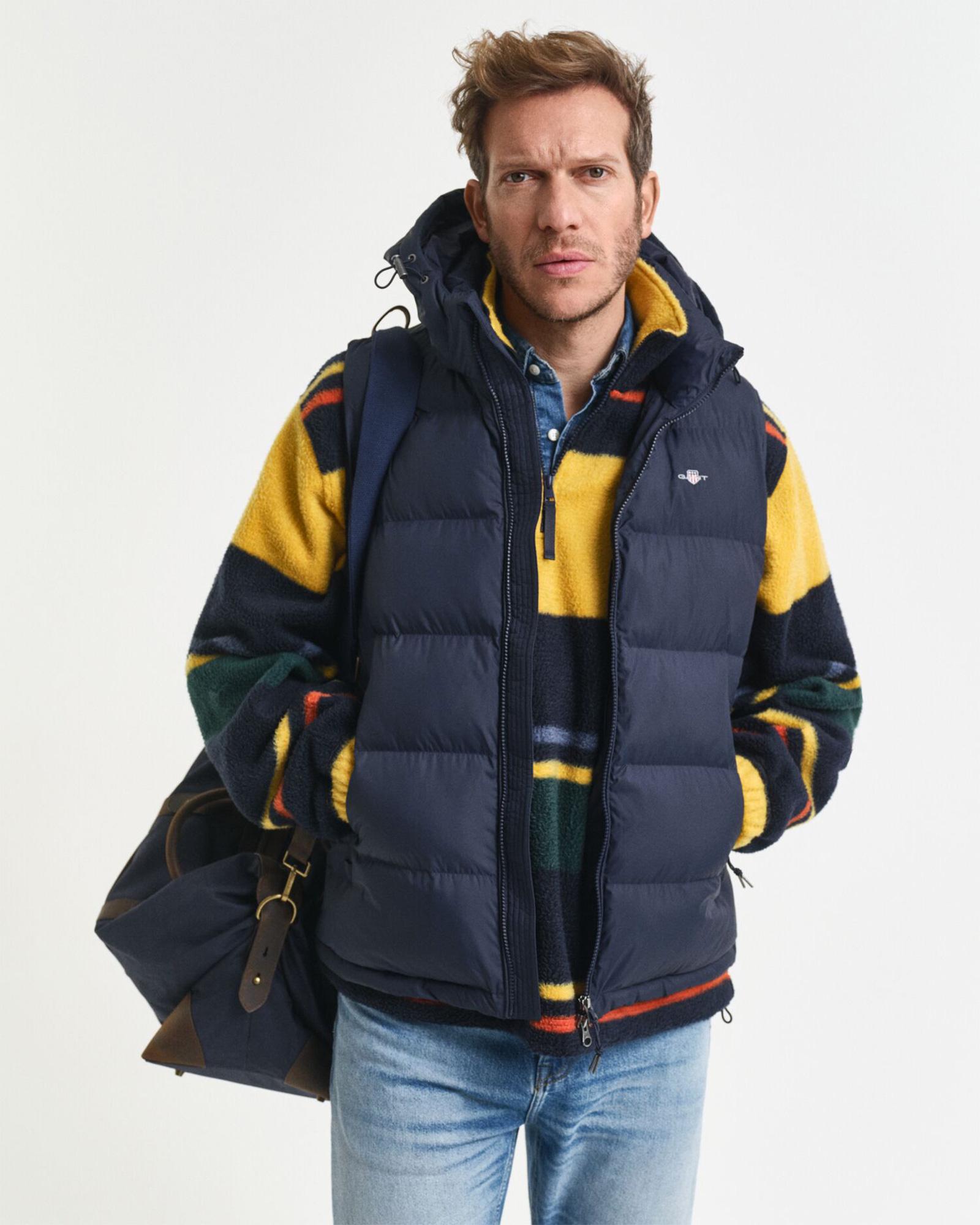 GANT Erkek Lacivert Regular Fit Fermuarlı Yelek