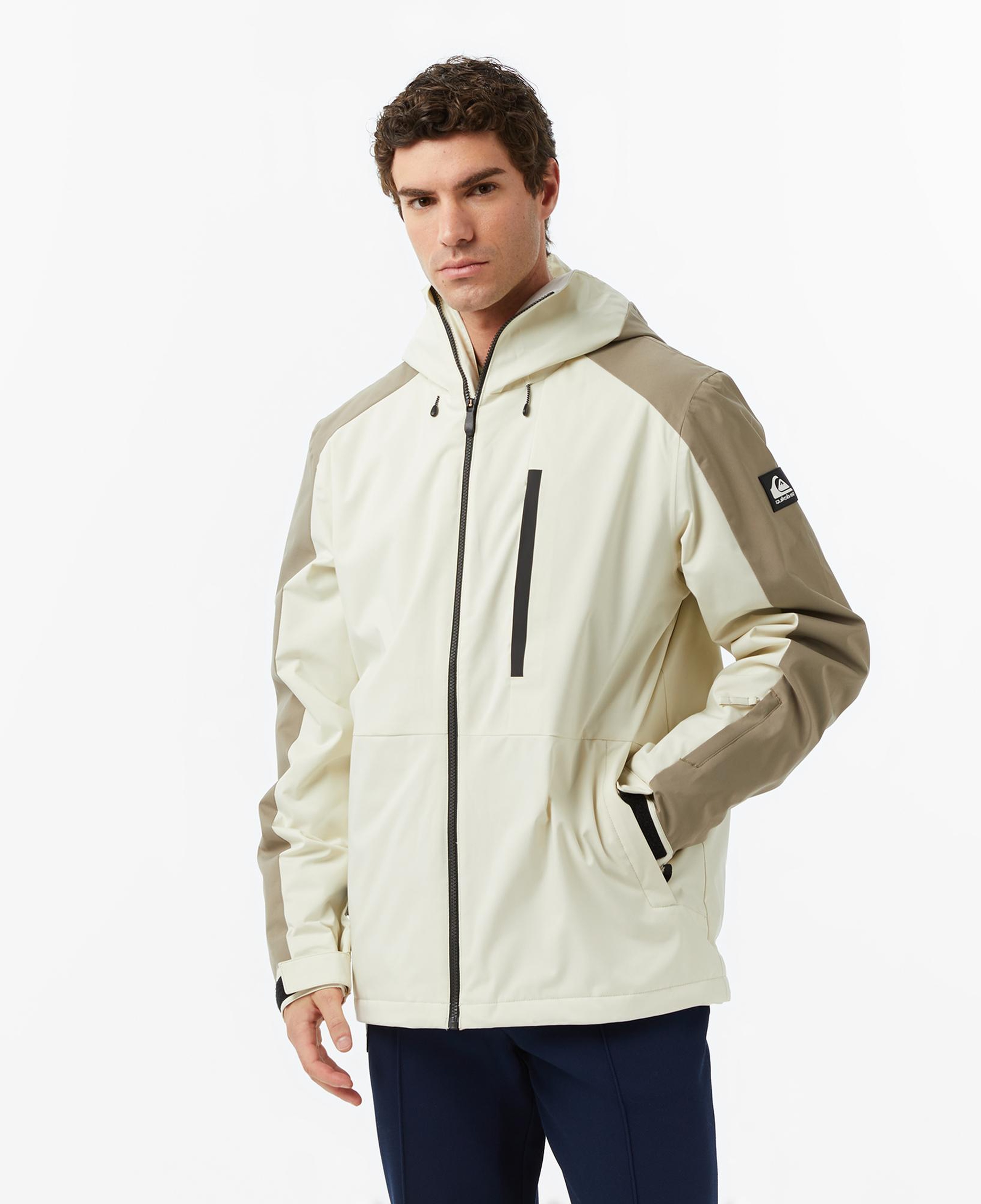 Quiksilver Mission Block Erkek Krem Kayak Montu