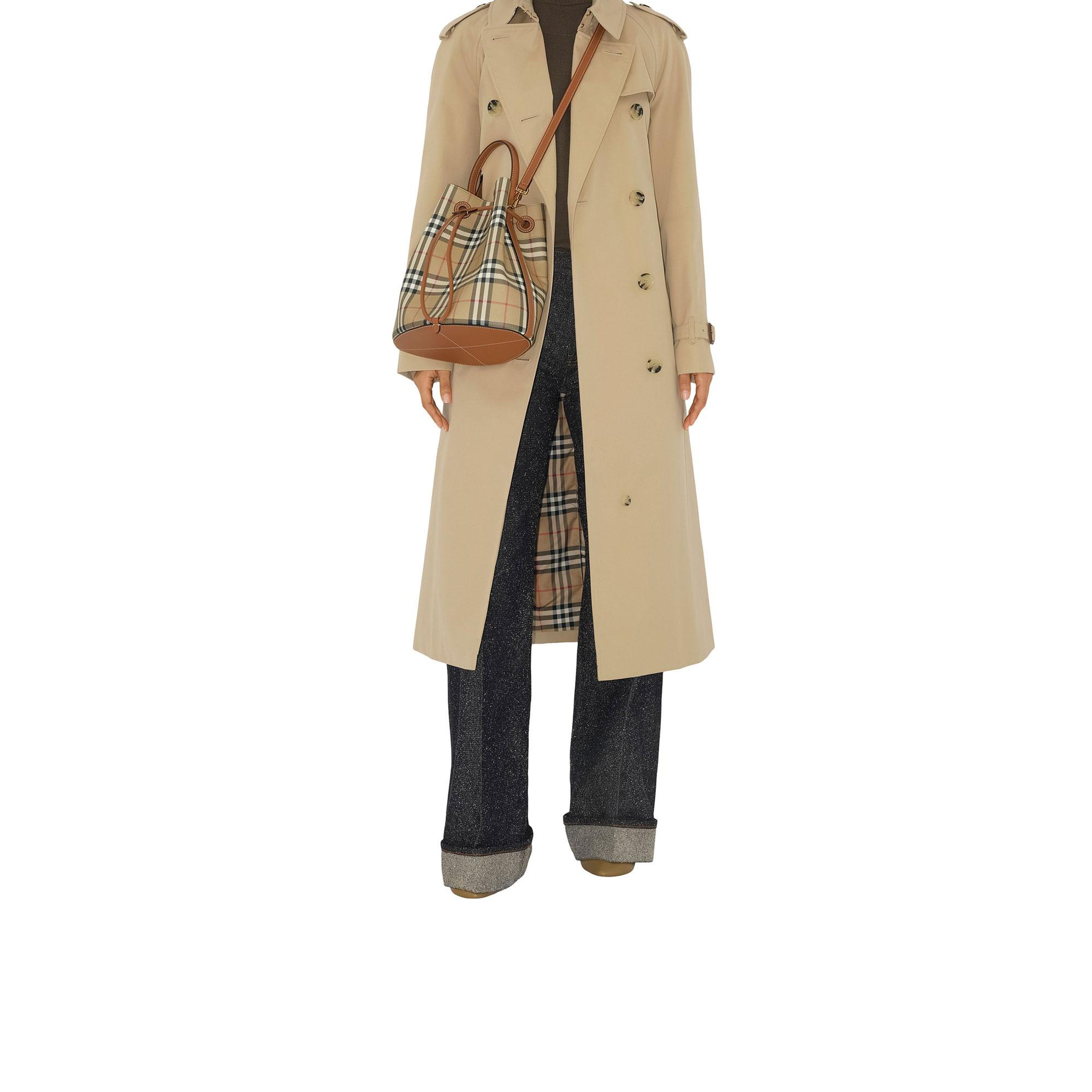 Burberry Drawstring Bucket Small Kadın Kahverengi Omuz Çantası