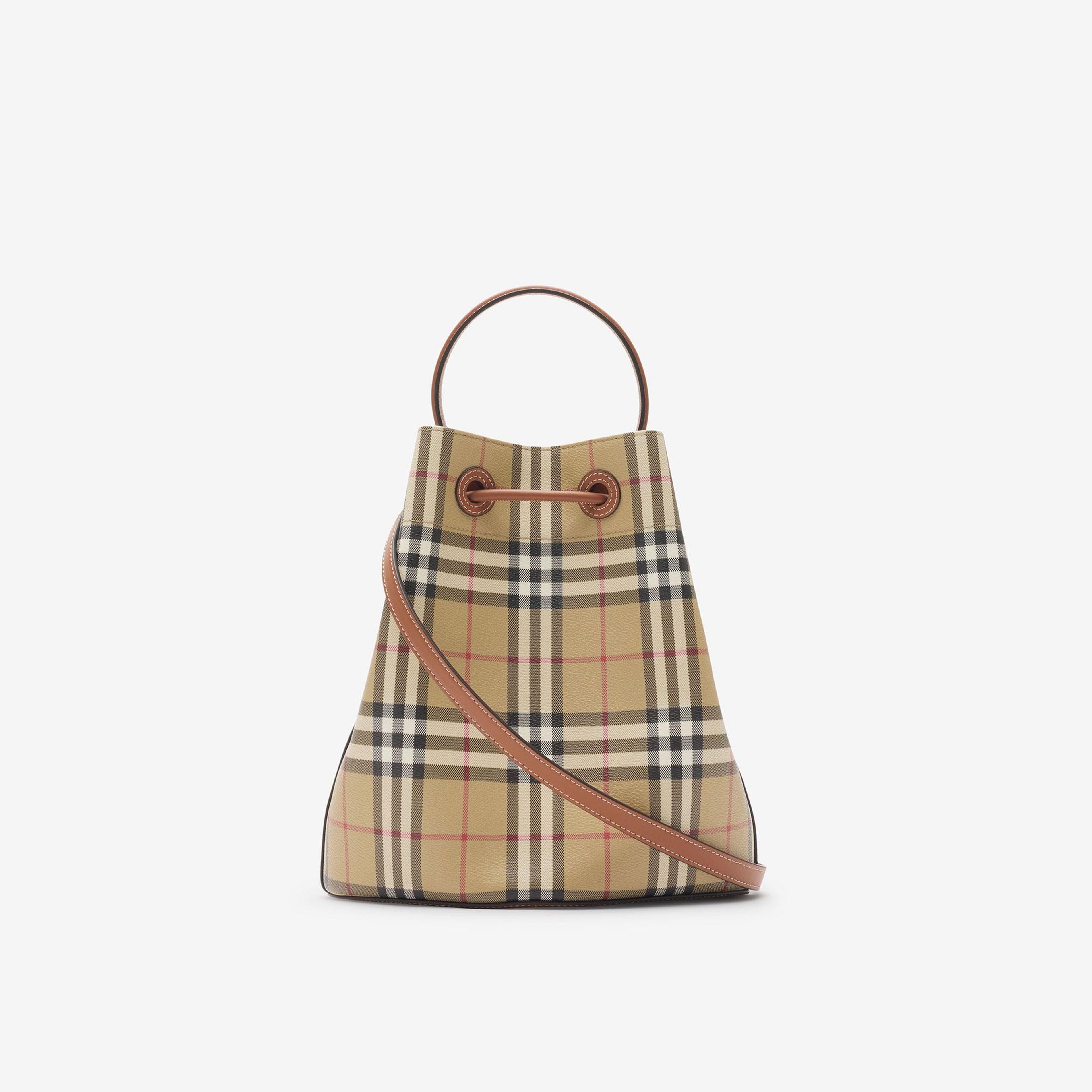 Burberry Drawstring Bucket Small Kadın Kahverengi Omuz Çantası