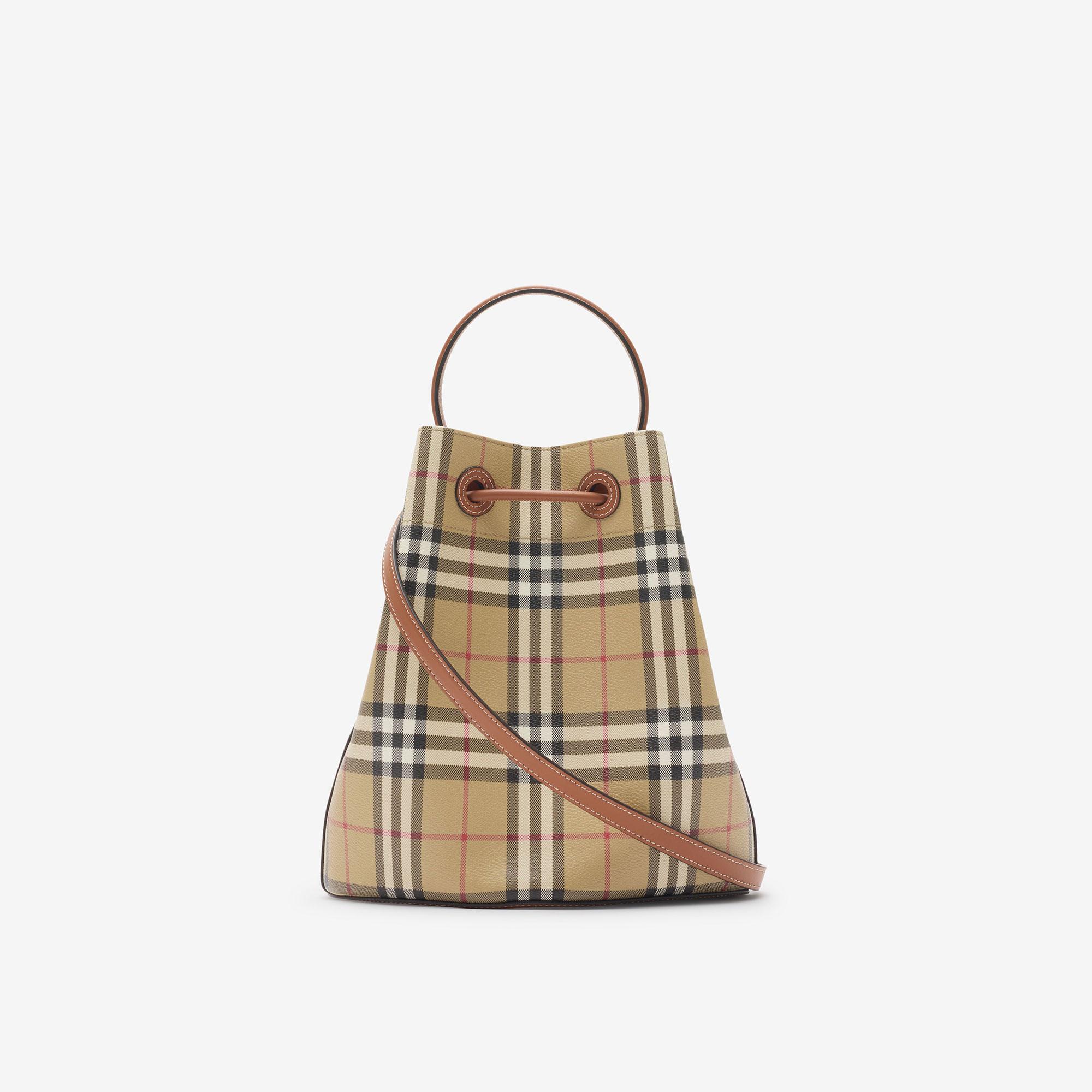 Burberry Drawstring Bucket Small Kadın Kahverengi Omuz Çantası