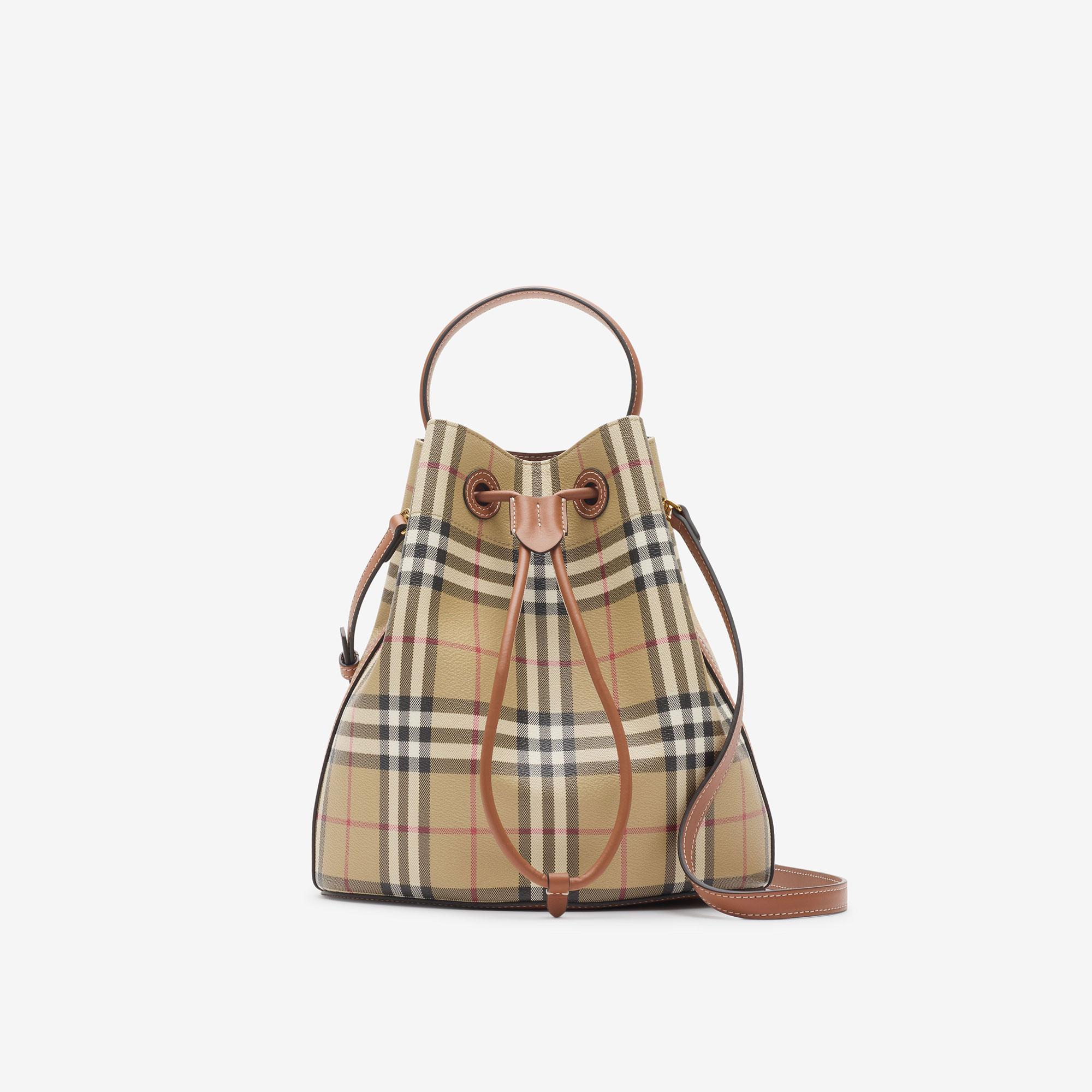 Burberry Drawstring Bucket Small Kadın Kahverengi Omuz Çantası