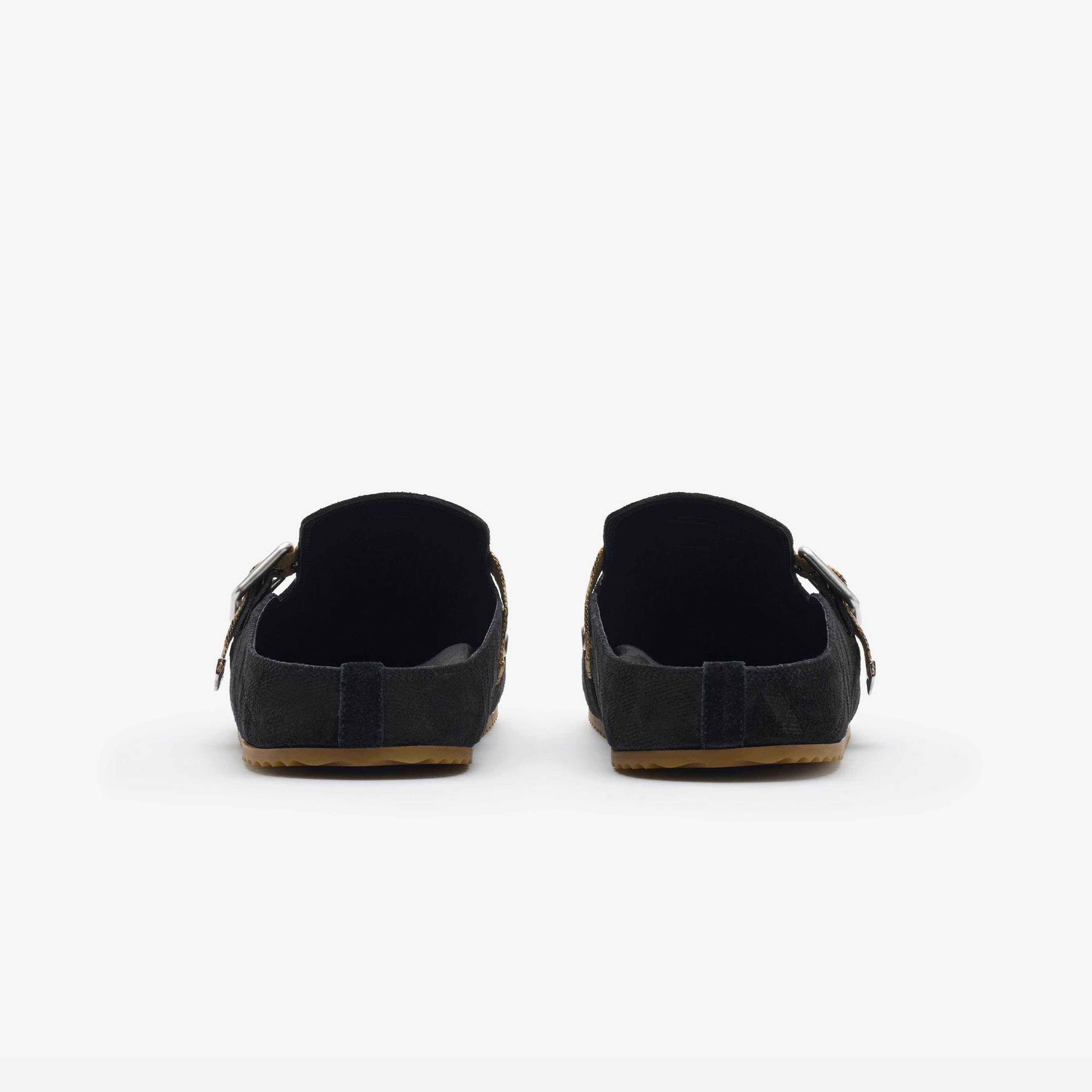 Burberry Check Suede Urchin Erkek Siyah Terlik