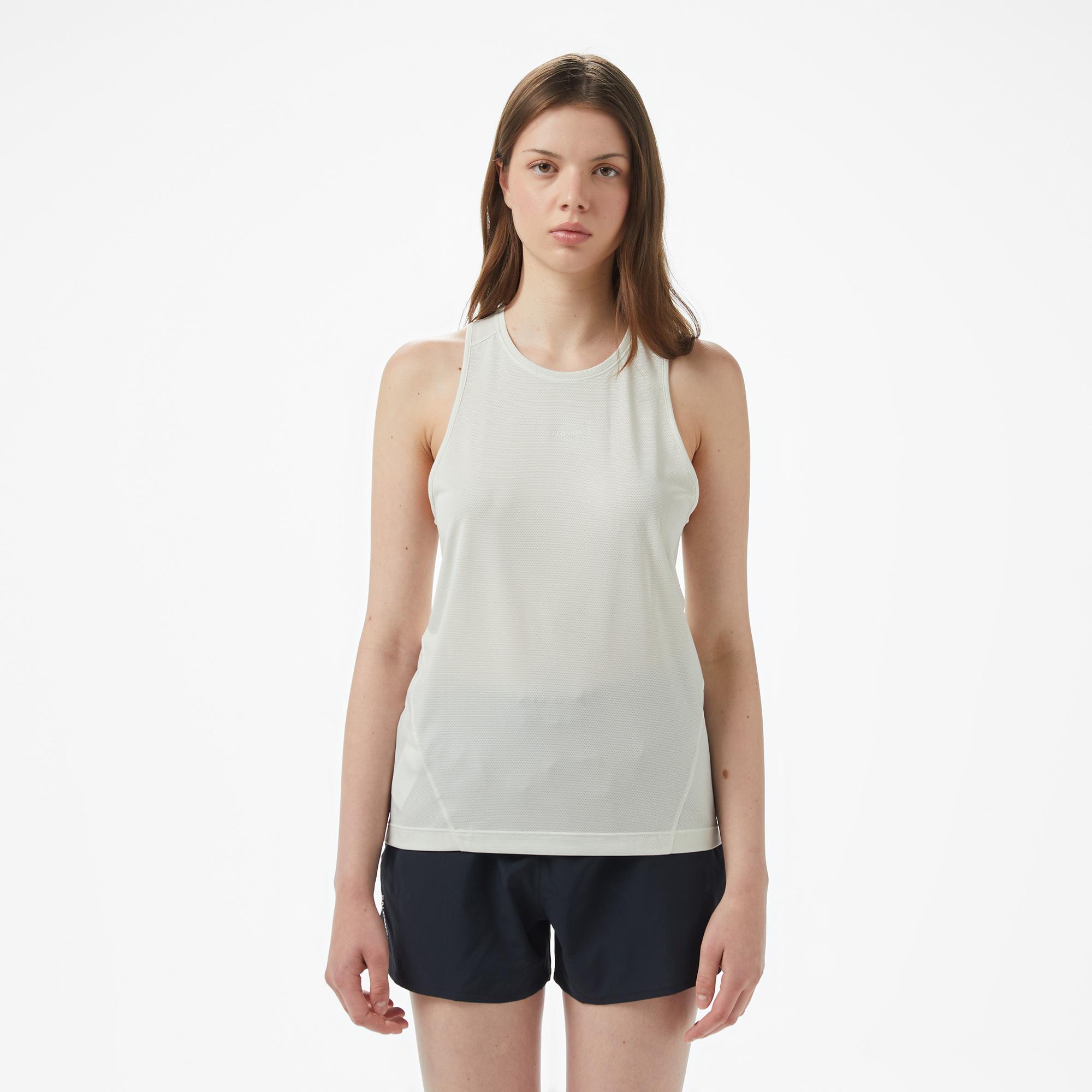 Salomon Shkout Core Tank Kadın Krem Koşu Atleti