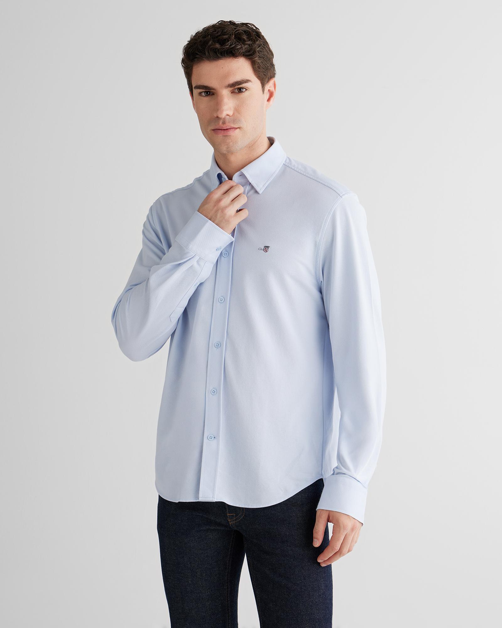 GANT Erkek Mavi Regular Fit Gömlek