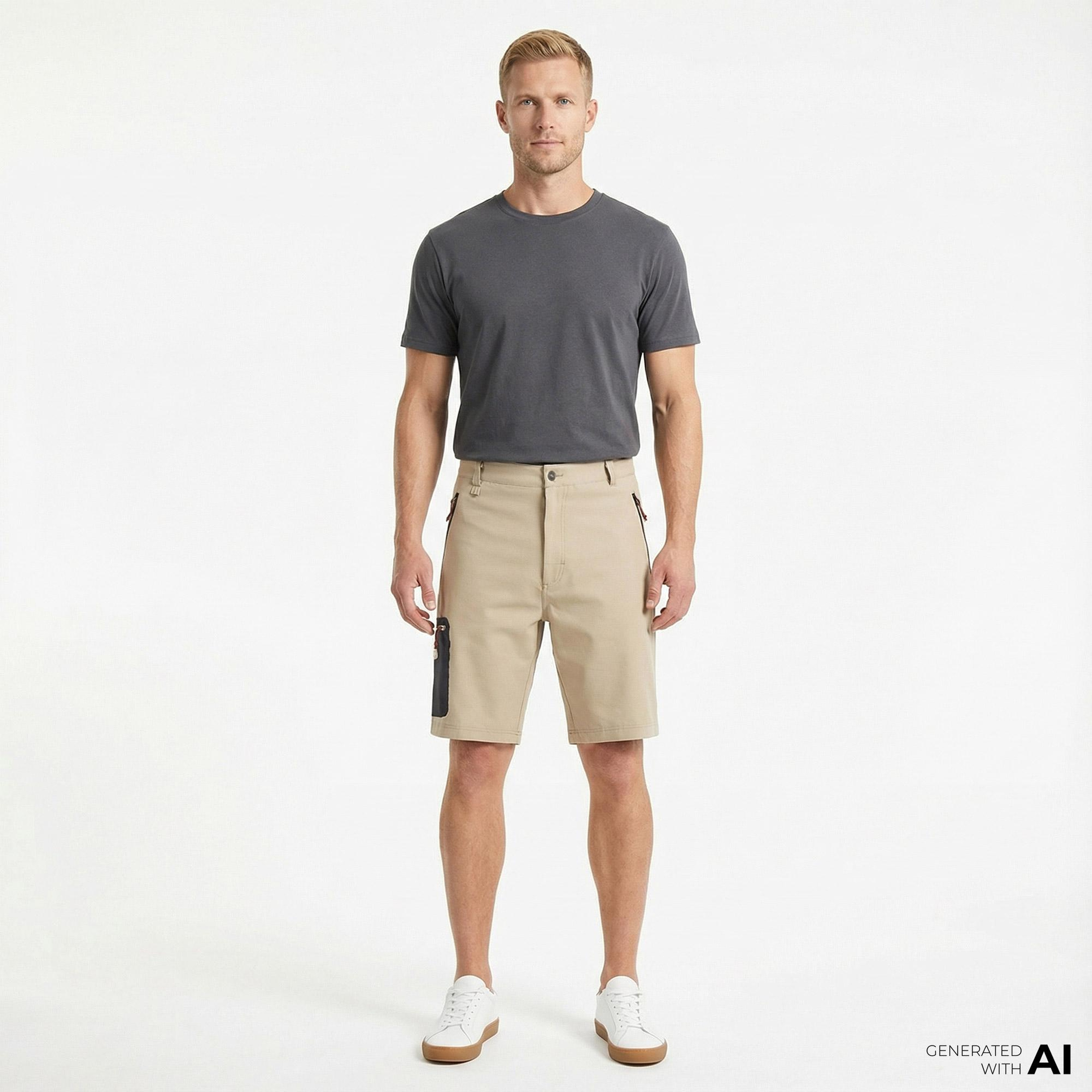 Trespass Runnel Erkek Krem Günlük Şort