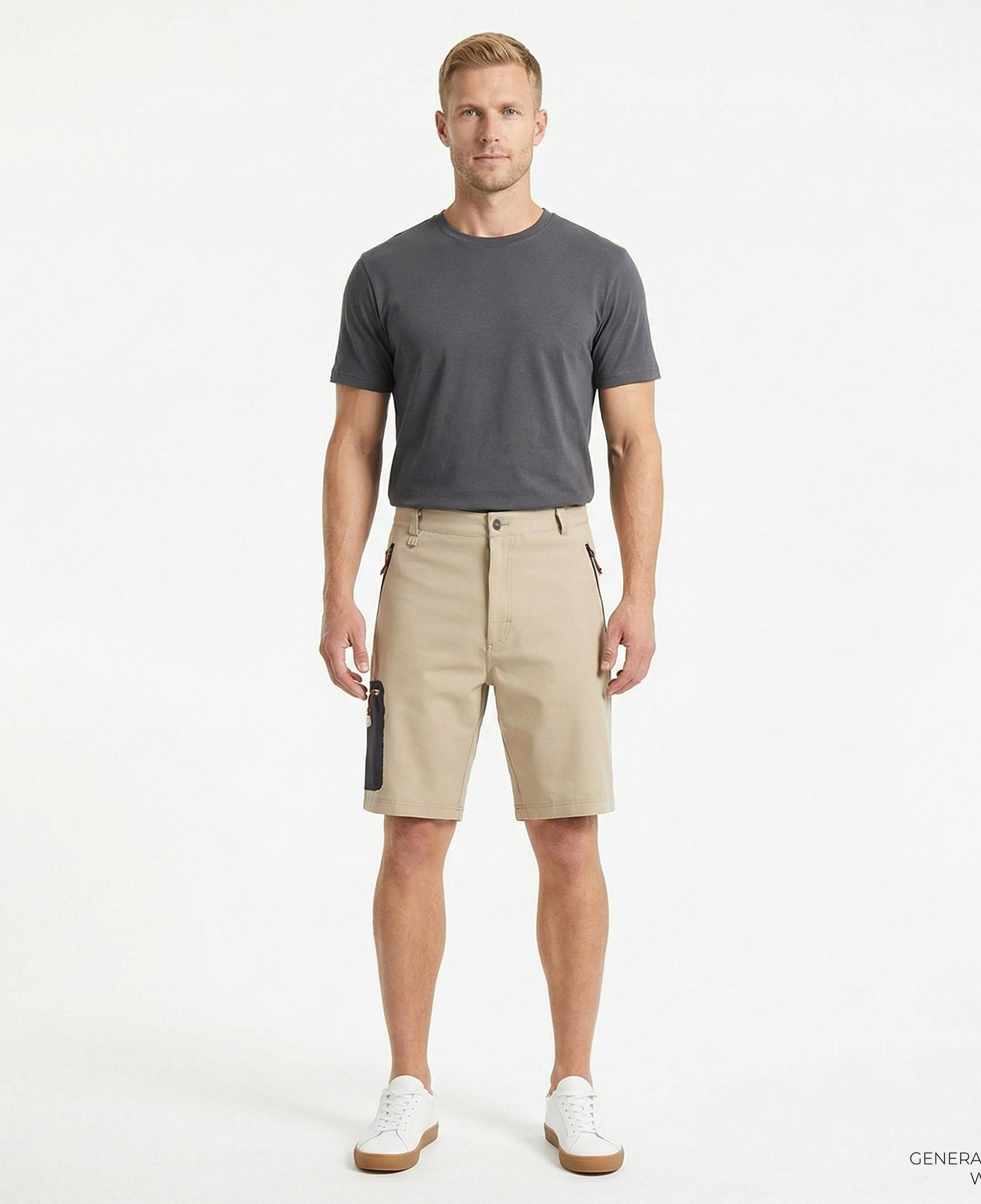 Trespass Runnel Erkek Krem Günlük Şort