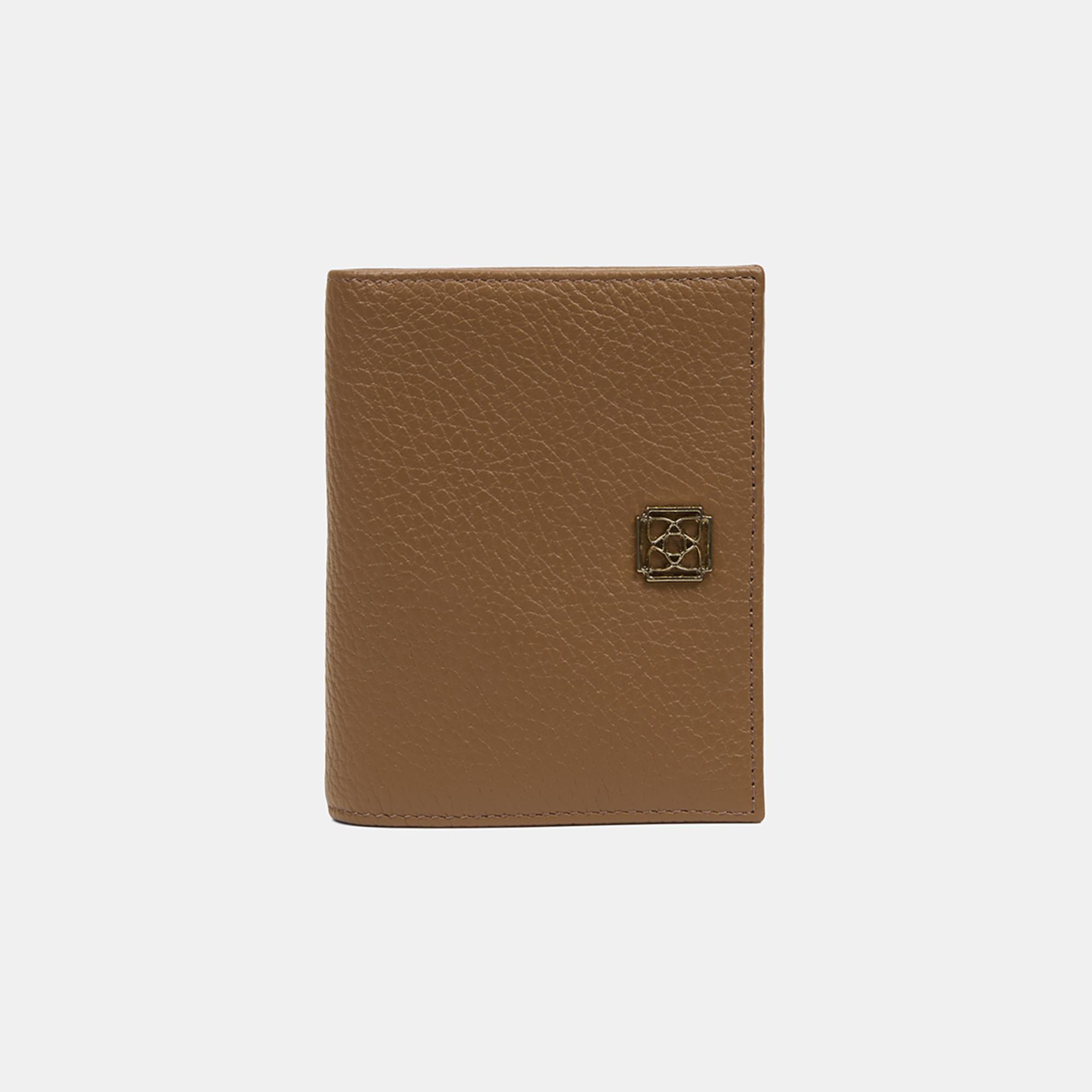 Kadın Taba Logolu Deri Dokulu Cüzdan