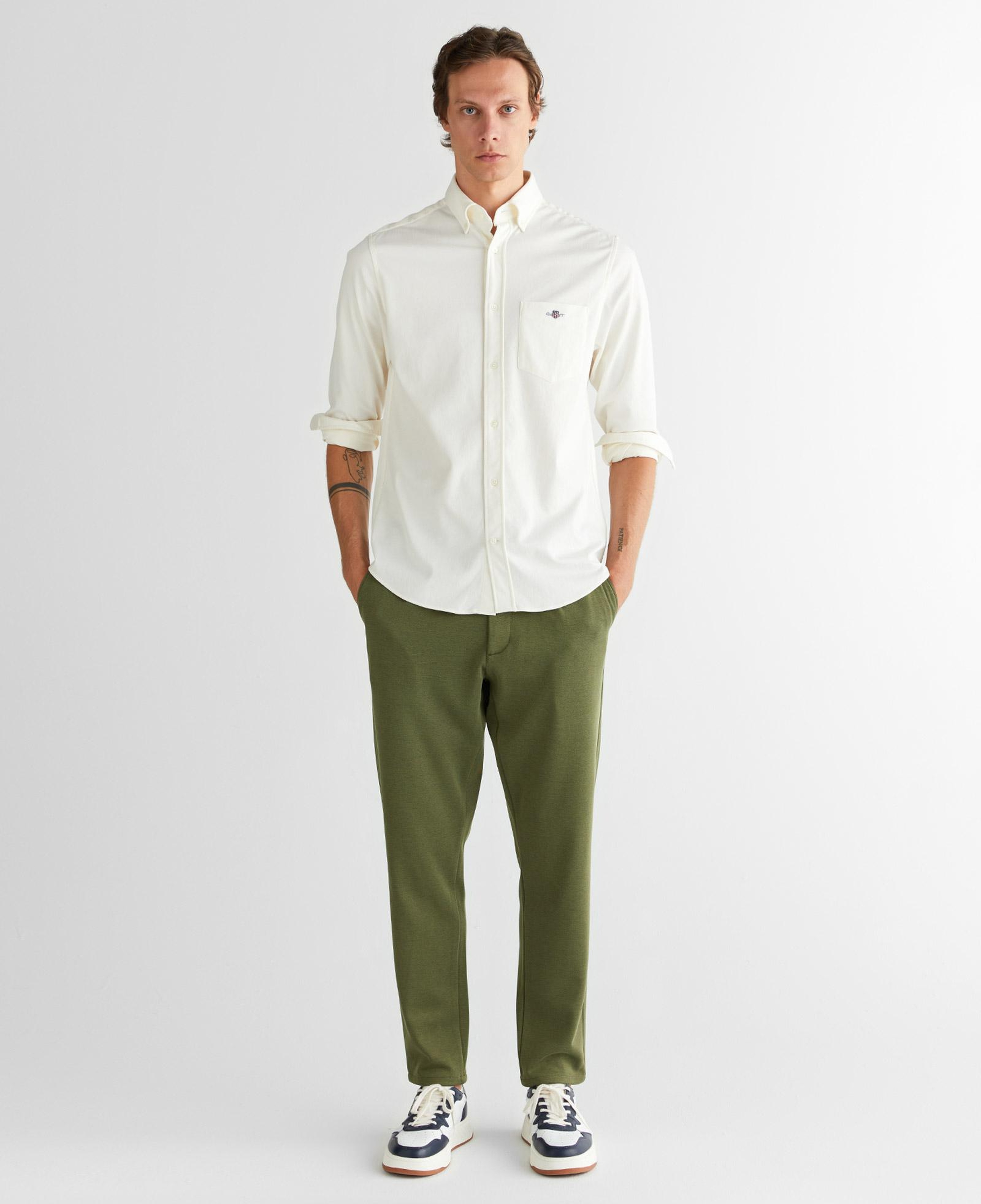 GANT Erkek Krem Regular Fit Düğmeli Yaka Gömlek