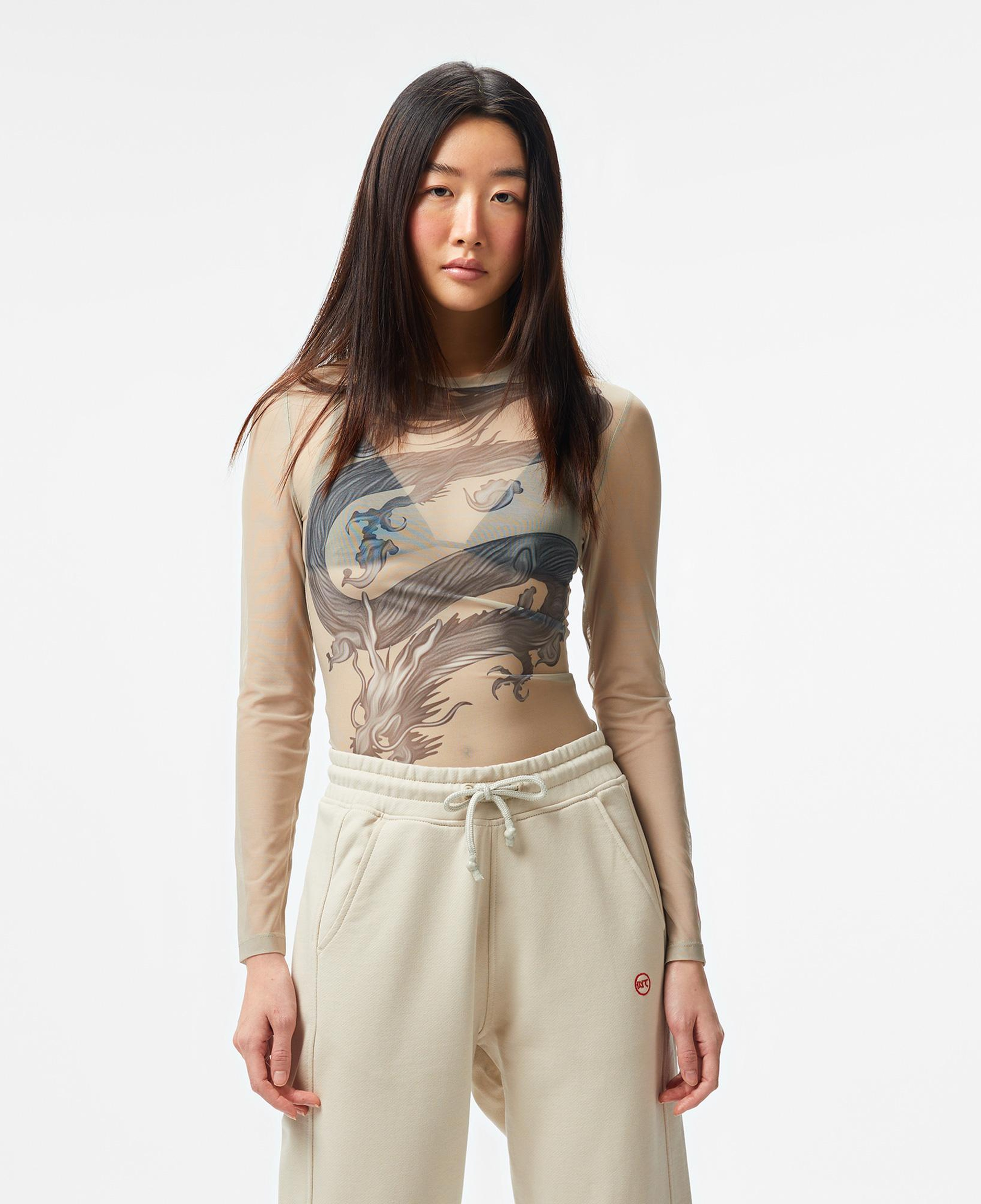 UNITED4 Kadın Krem Bodysuit