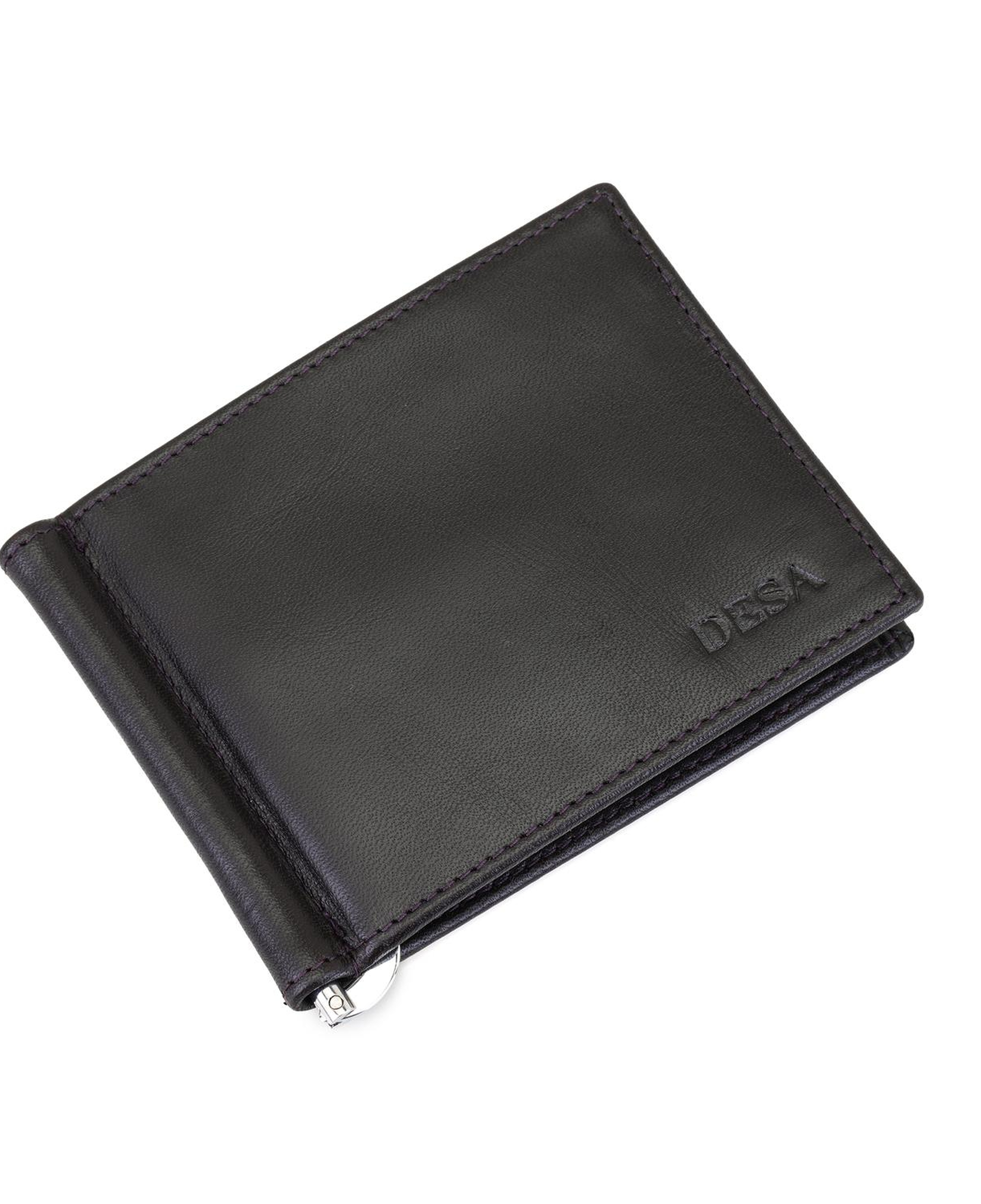 Kahve Erkek Para Klipsli Deri Cüzdan / Kartlık