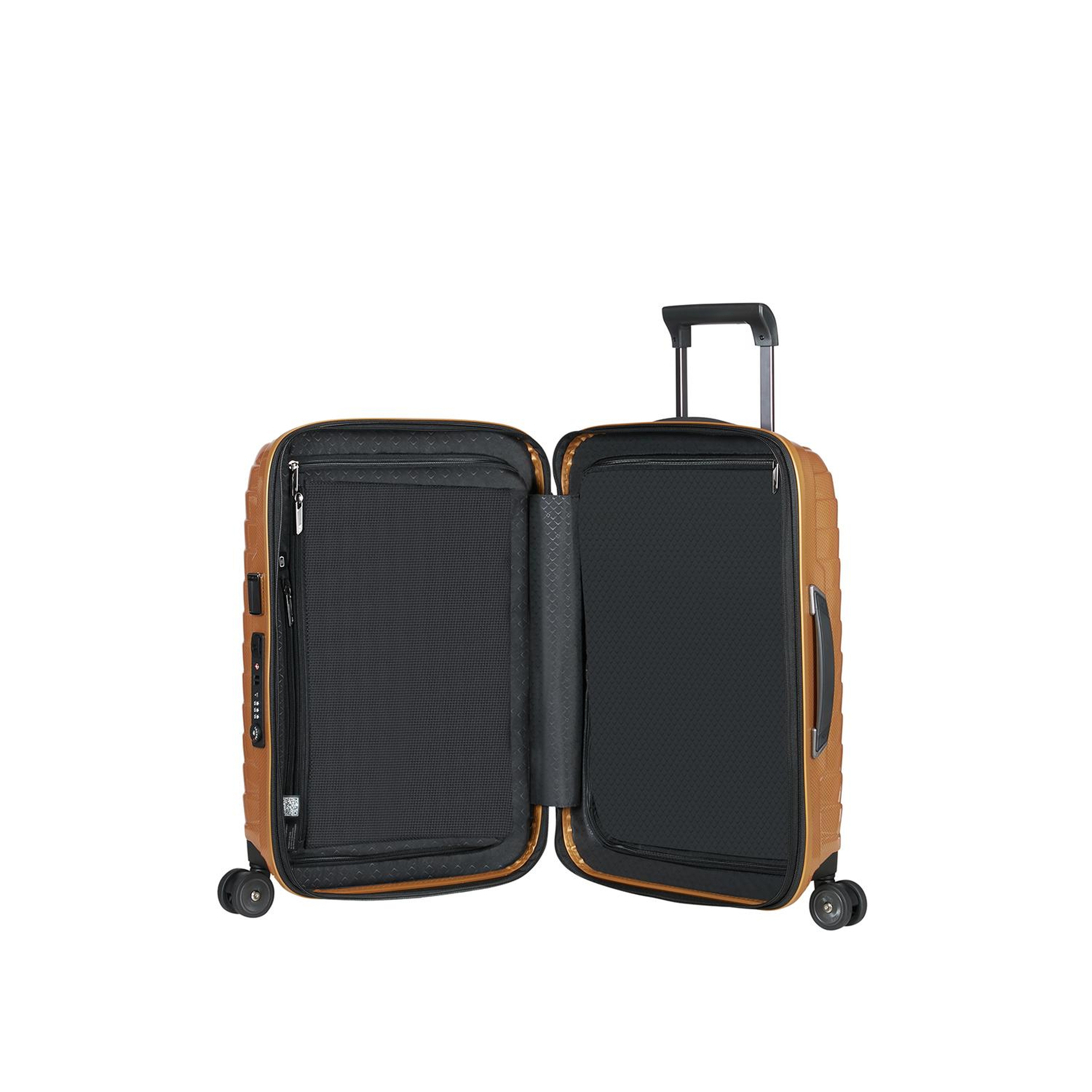 Samsonite Turuncu Proxis - Spinner Sarı 4 Tekerlekli Körüklü Kabin Boy Valiz 55 cm