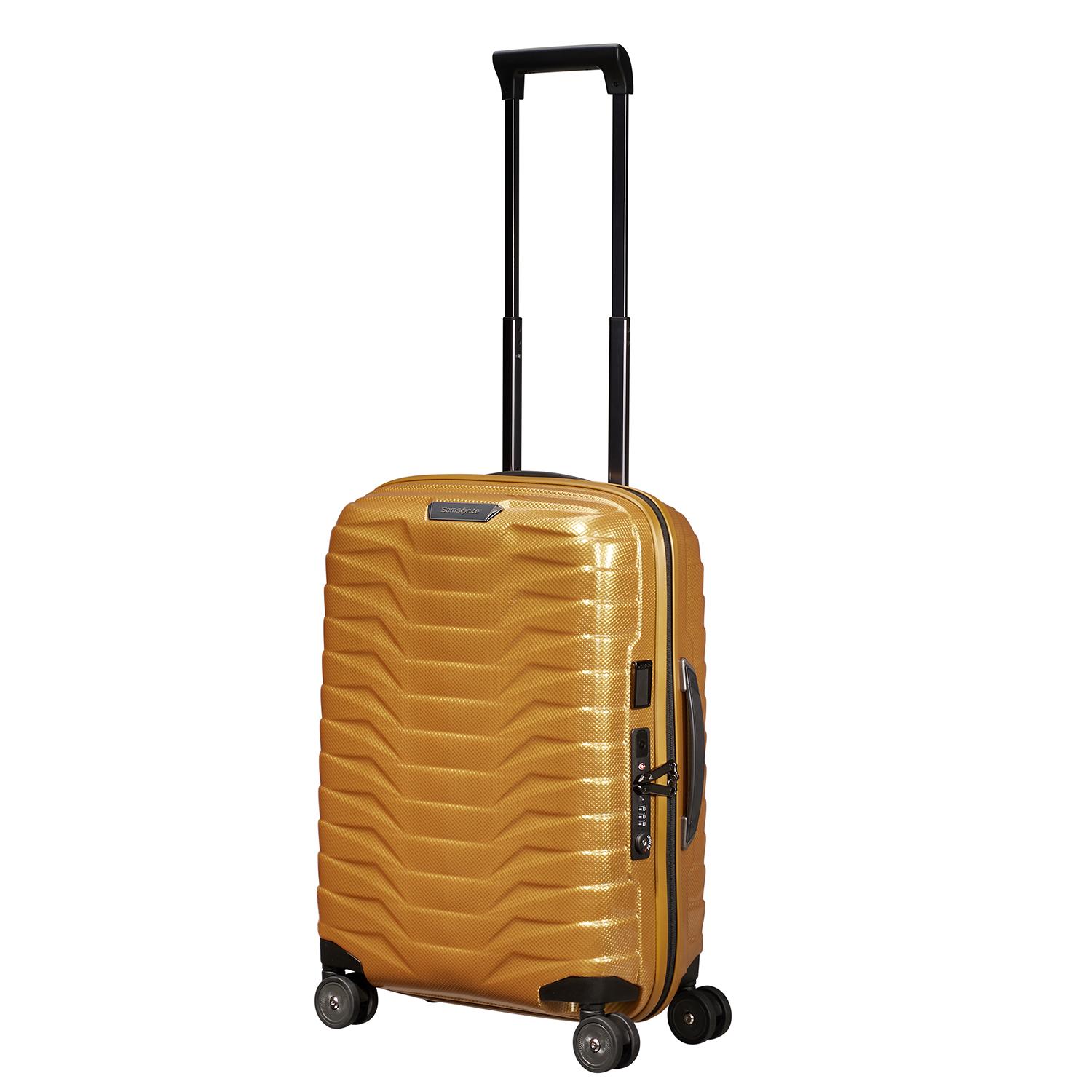 Samsonite Turuncu Proxis - Spinner Sarı 4 Tekerlekli Körüklü Kabin Boy Valiz 55 cm