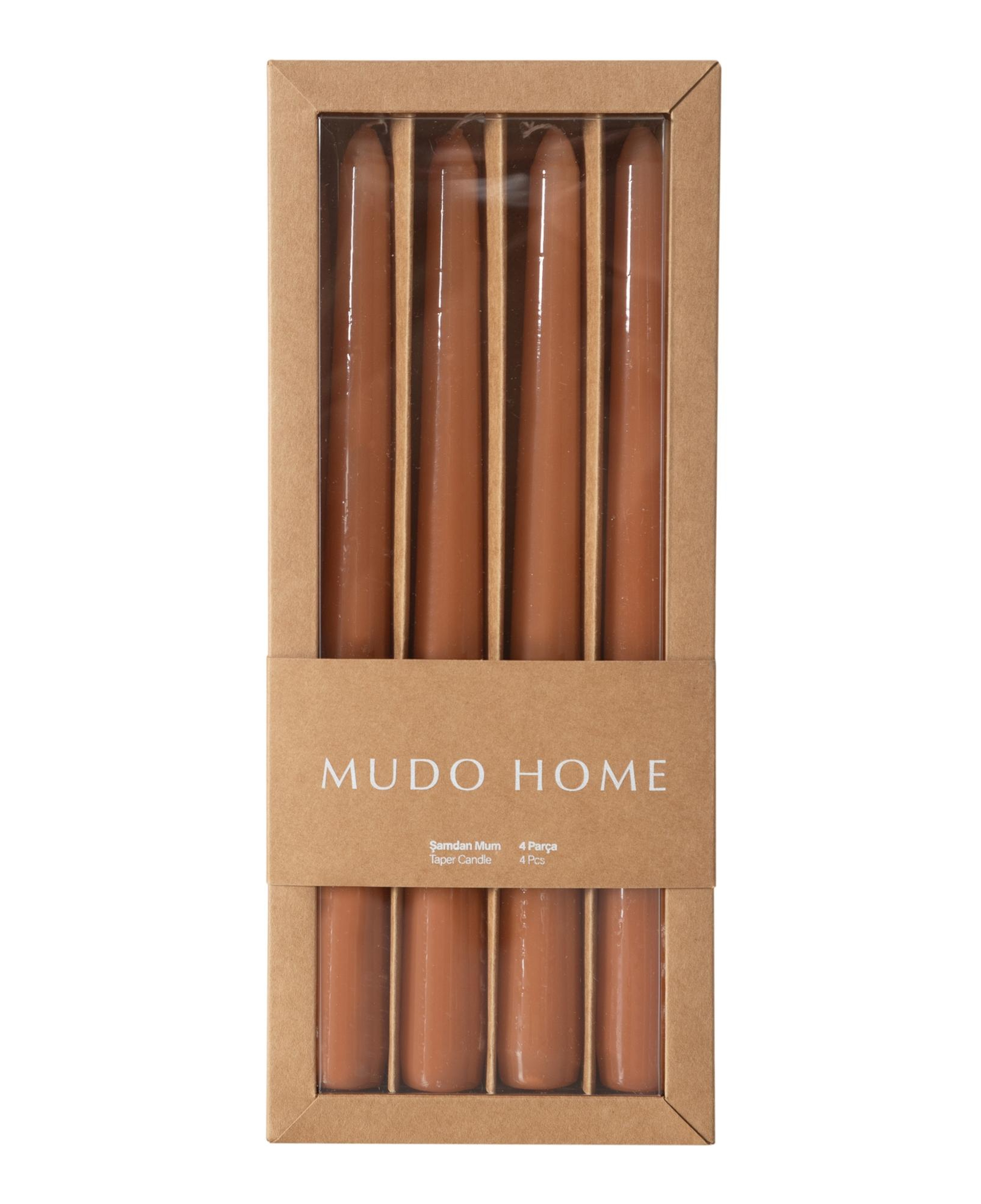 4LÜ ŞAMDAN MUM LATTE 25CM