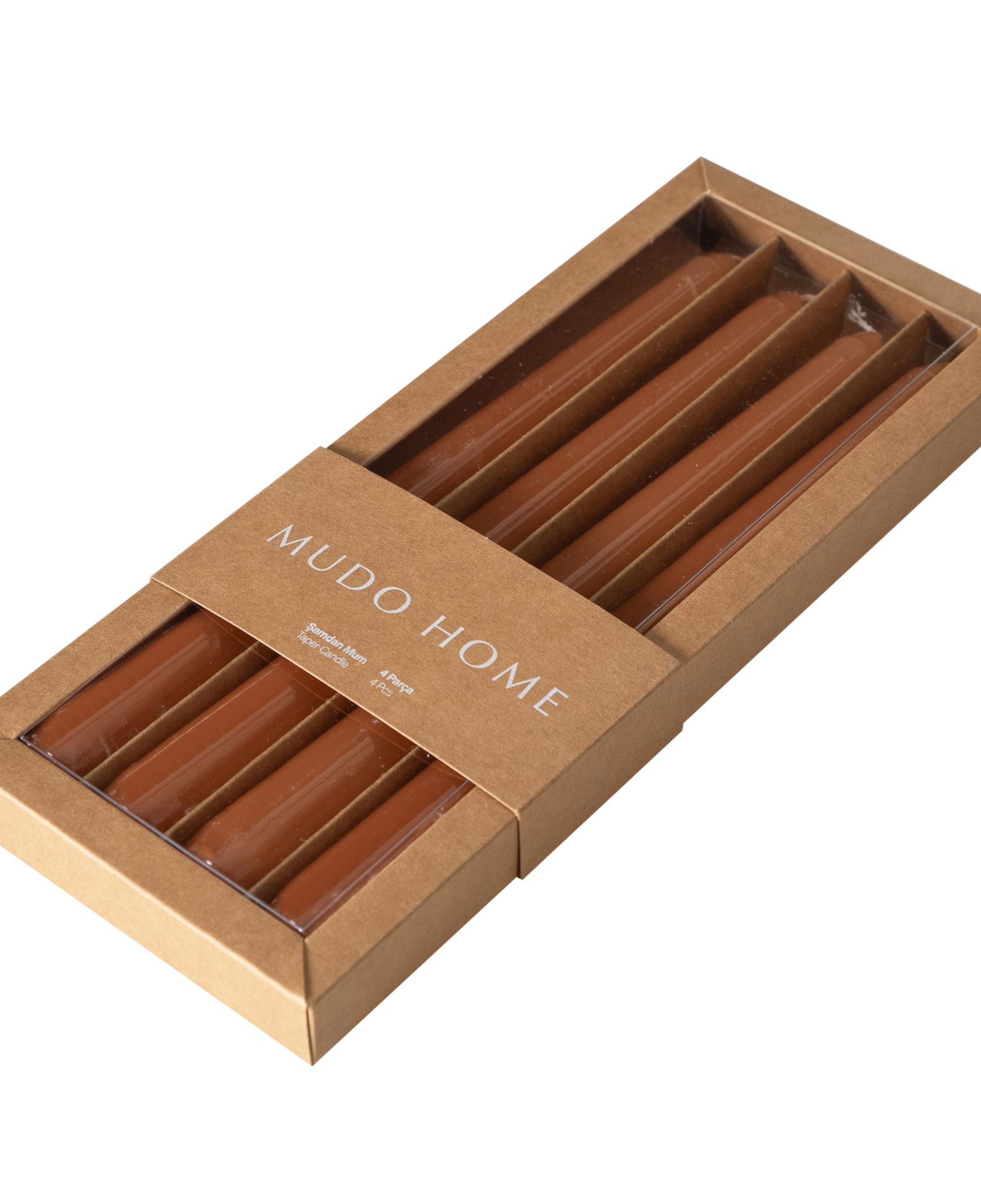 4LÜ ŞAMDAN MUM LATTE 25CM