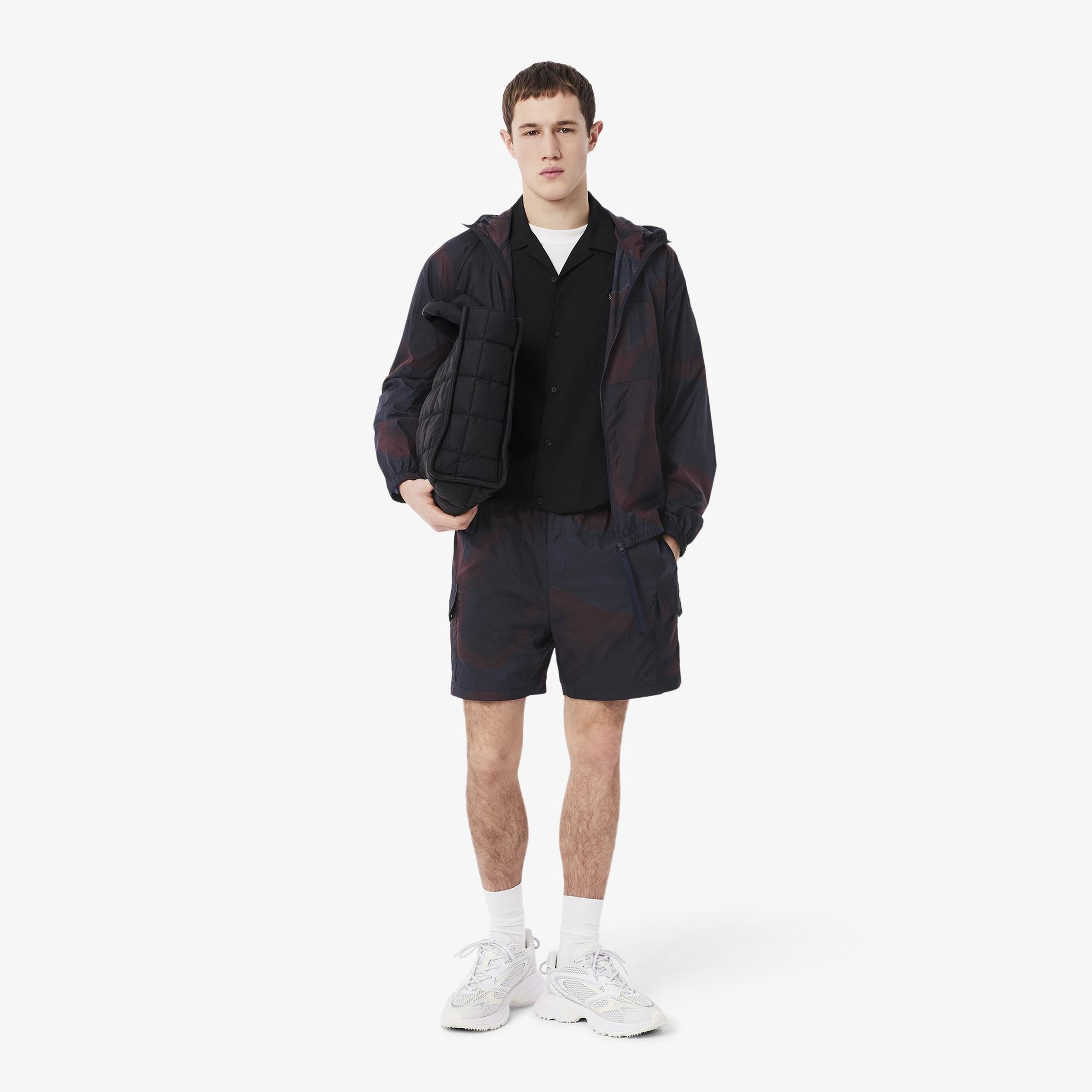 Lacoste Ombre Print Naylon Erkek Bordo Şort