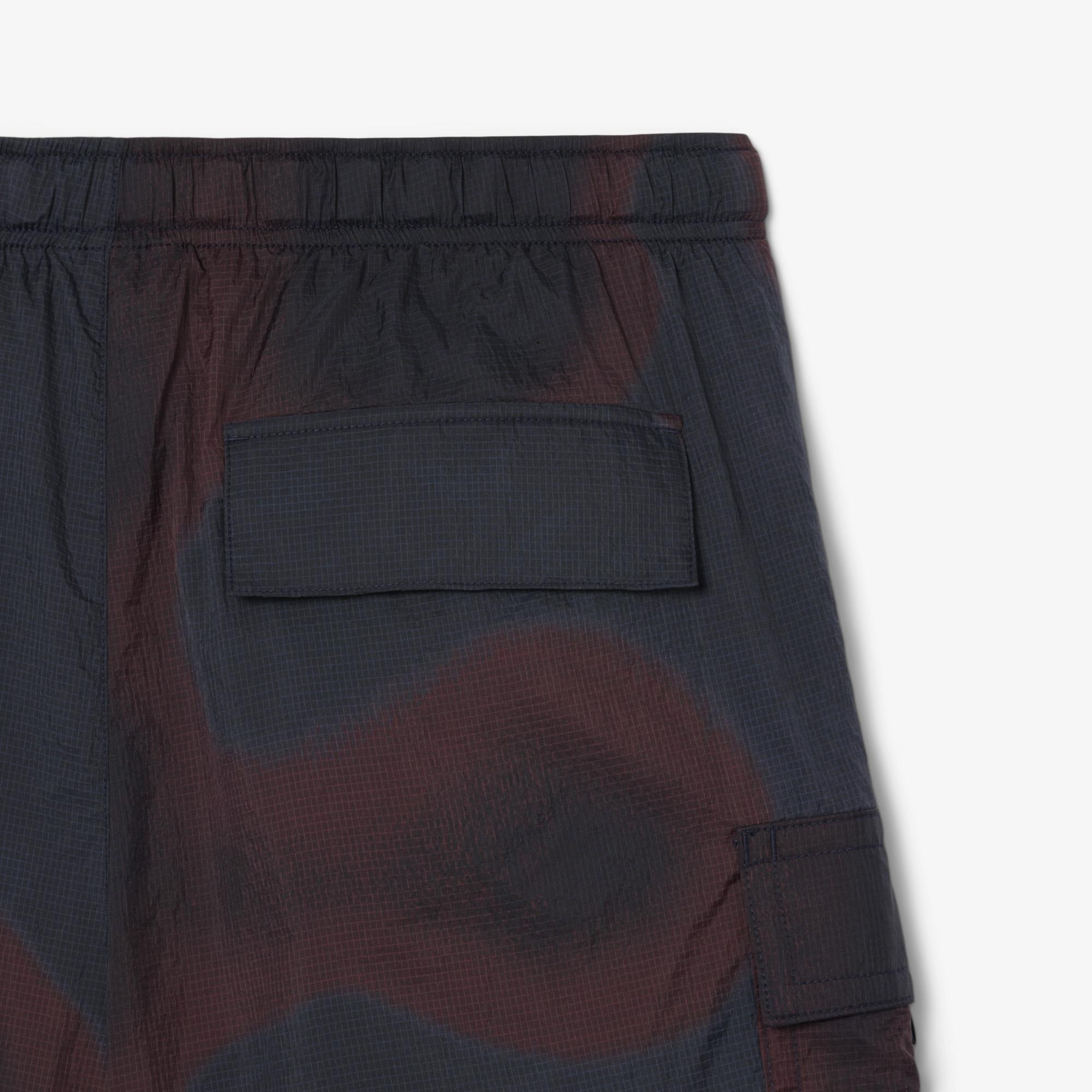 Lacoste Ombre Print Naylon Erkek Bordo Şort