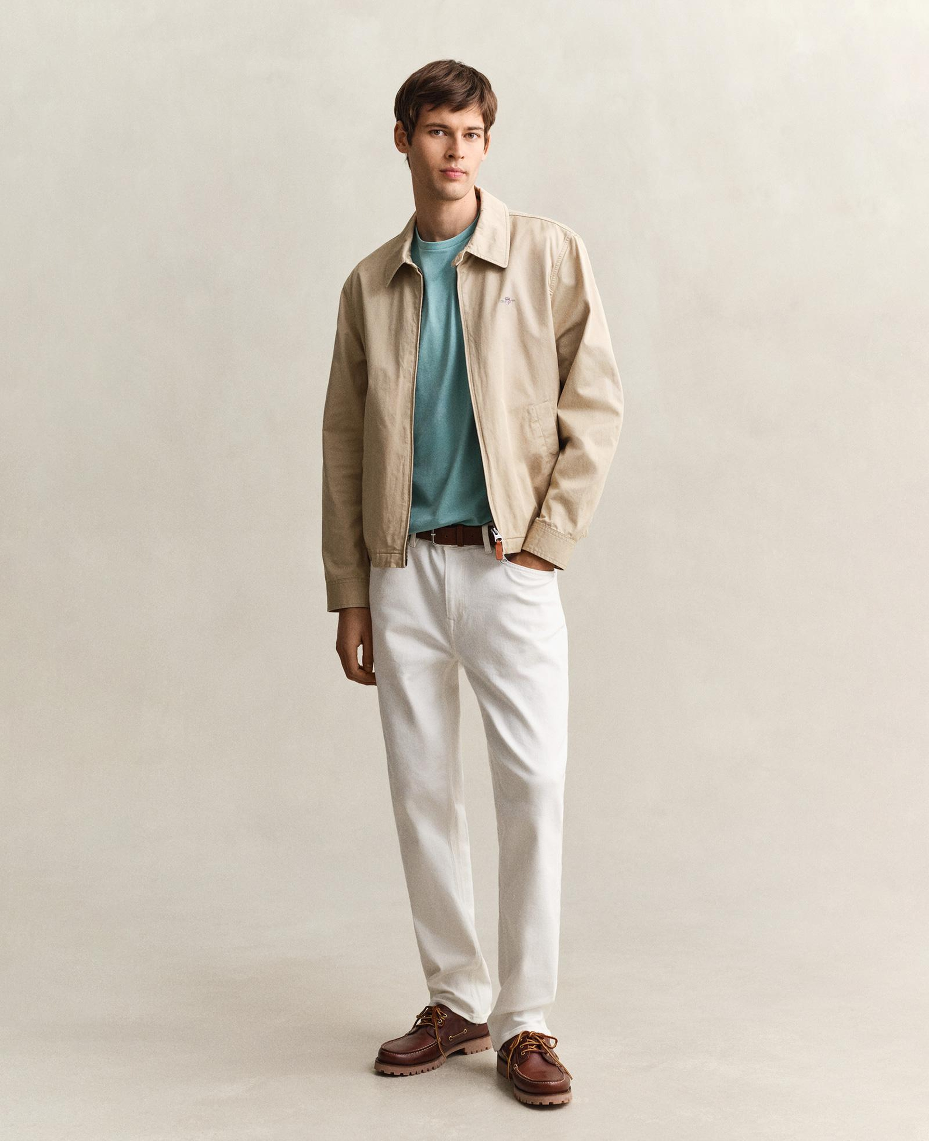 GANT Erkek Mavi Bisiklet Yaka Regular Fit Logolu T-Shirt