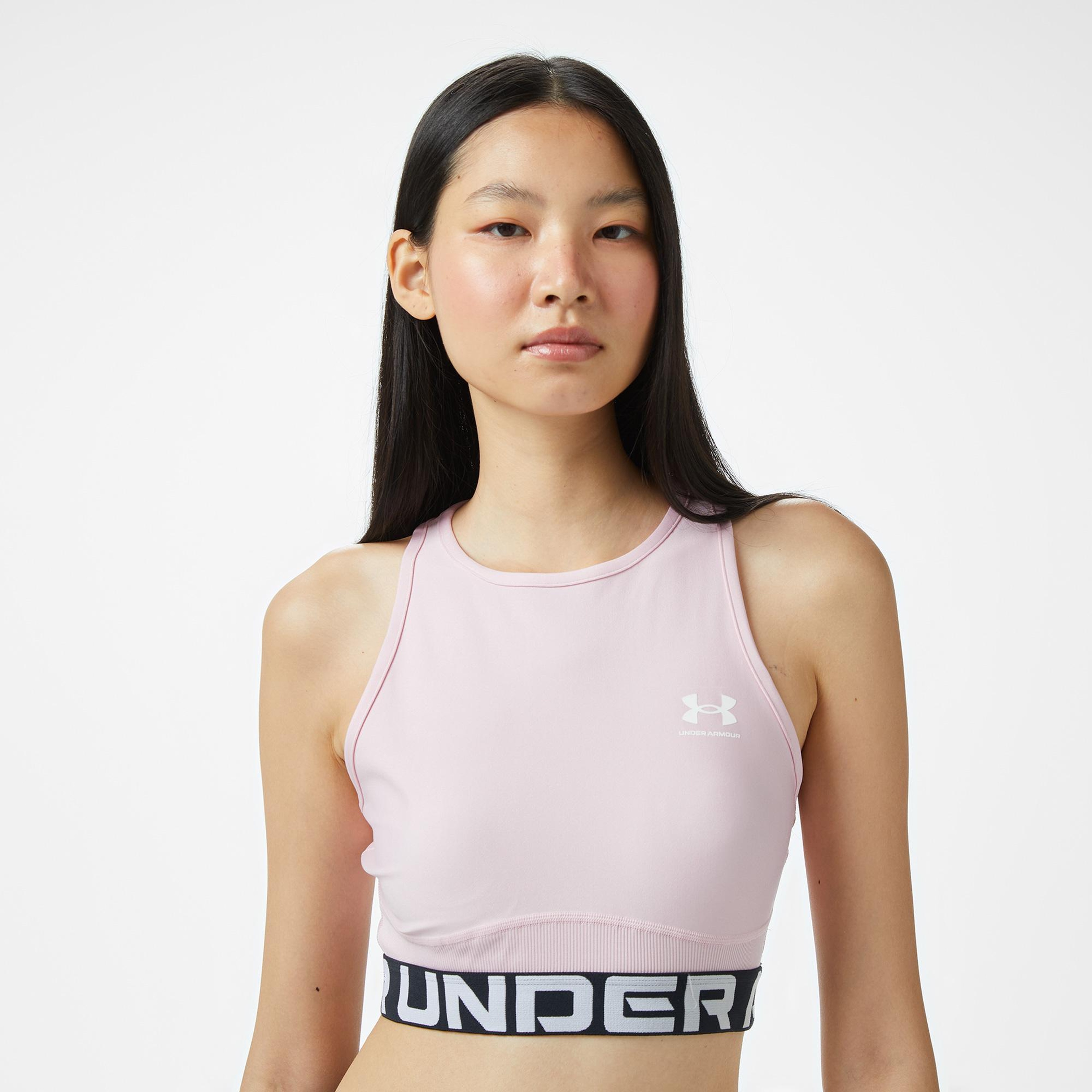 Under Armour Heatgear Rib Kadın Pembe Antrenman Atlet