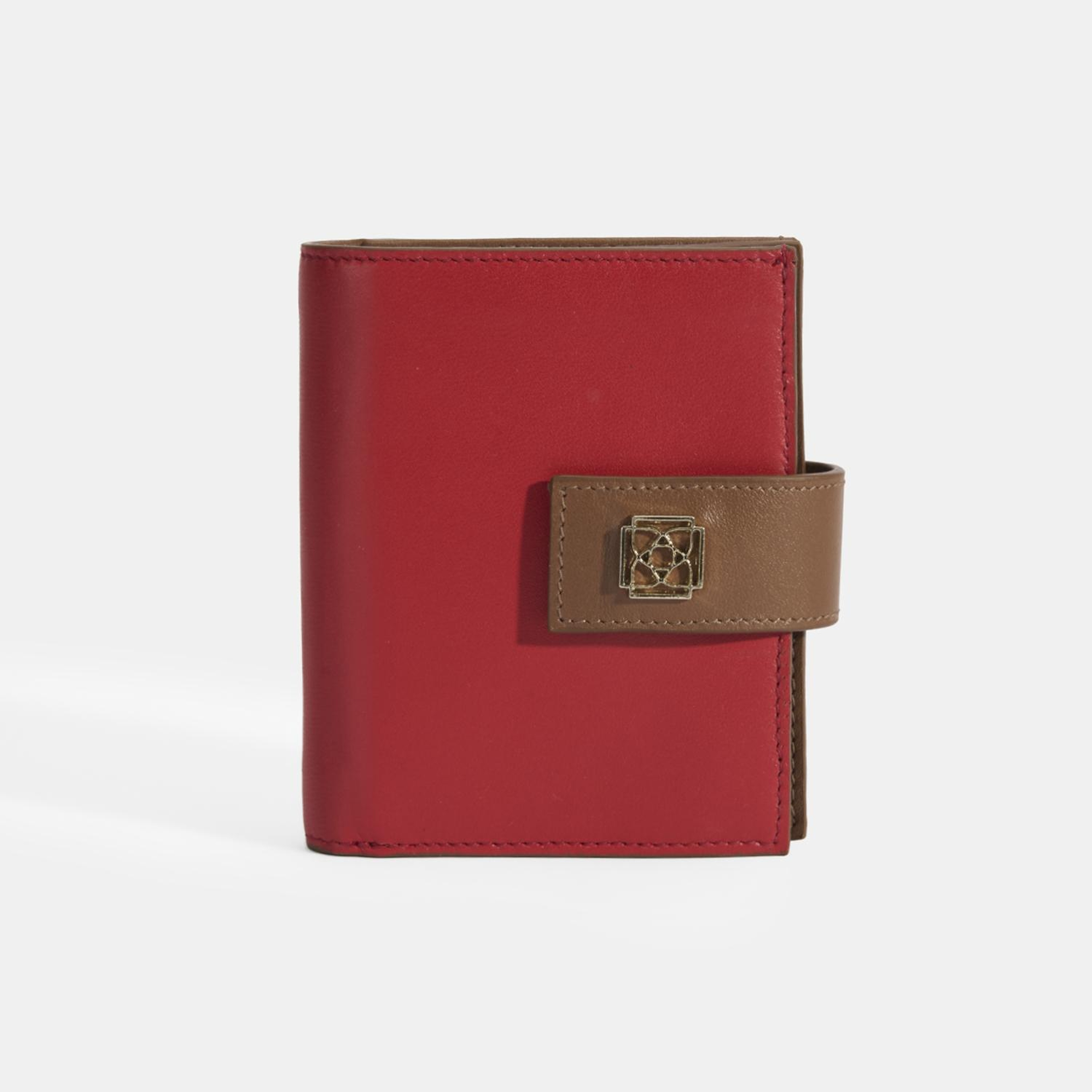 Kadın Kırmızı / Kahve Deri Cüzdan
