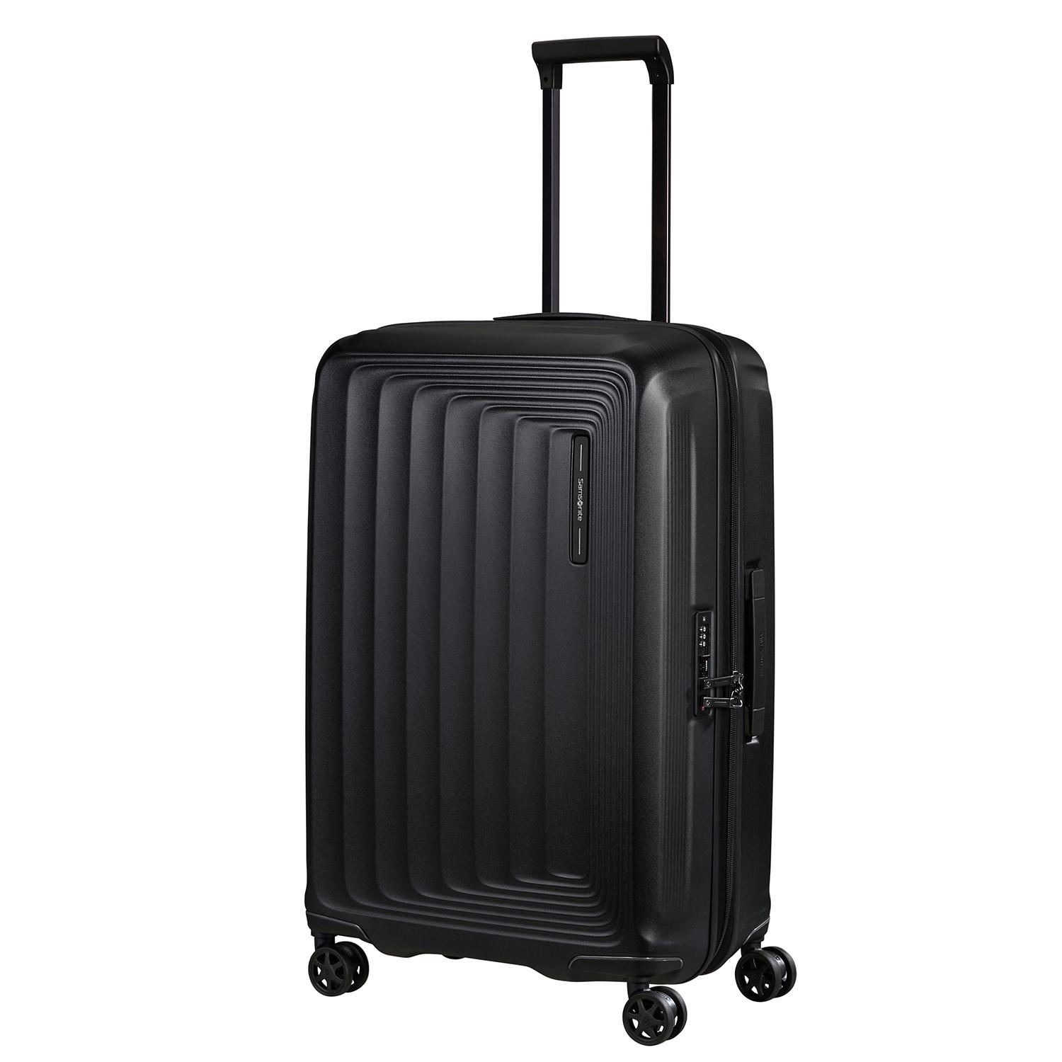 Samsonite Siyah Spinner Nuon Körüklü 4 Tekerlekli 69 cm Orta Boy Valiz