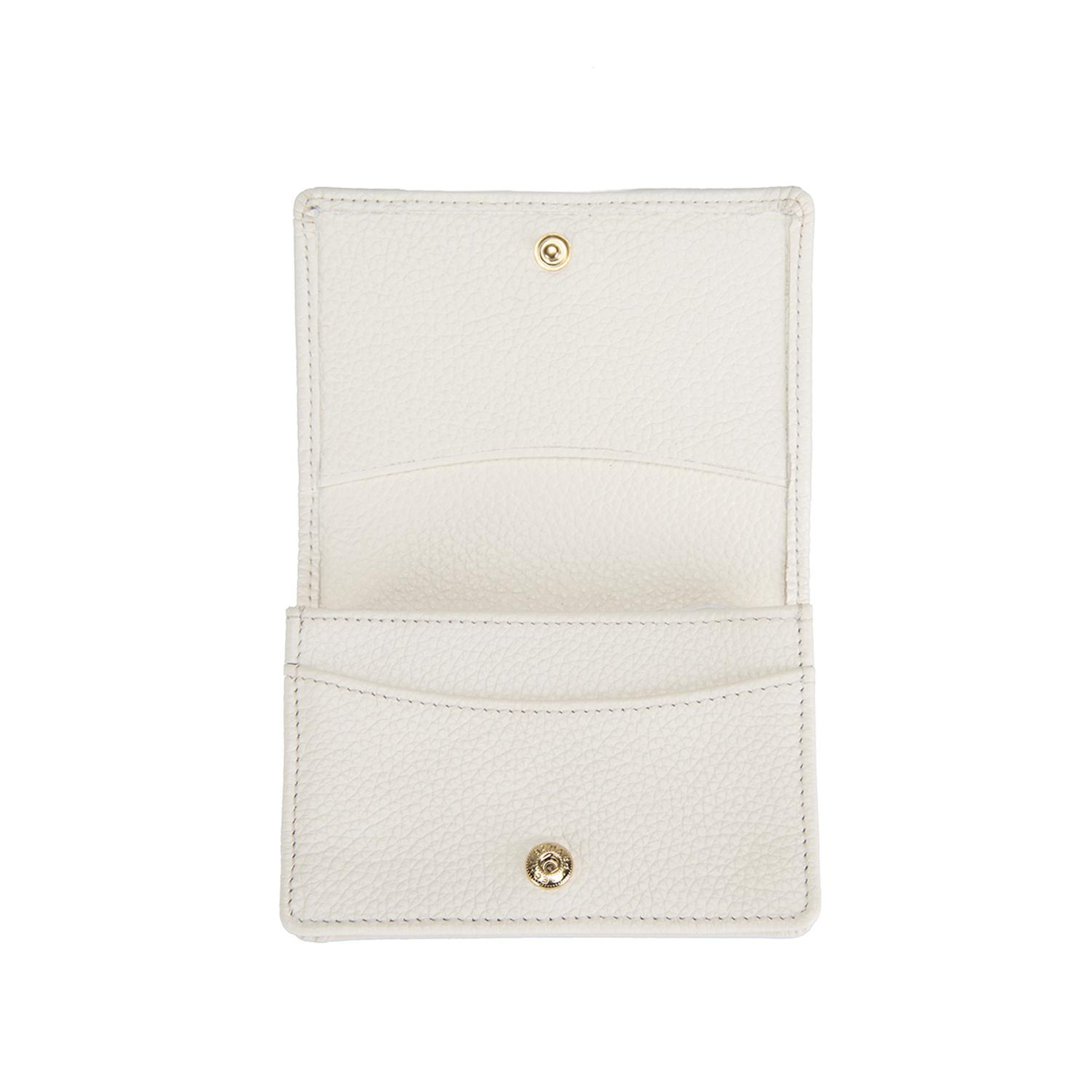 Jeffrey Beyaz Kadın Deri Kartlık