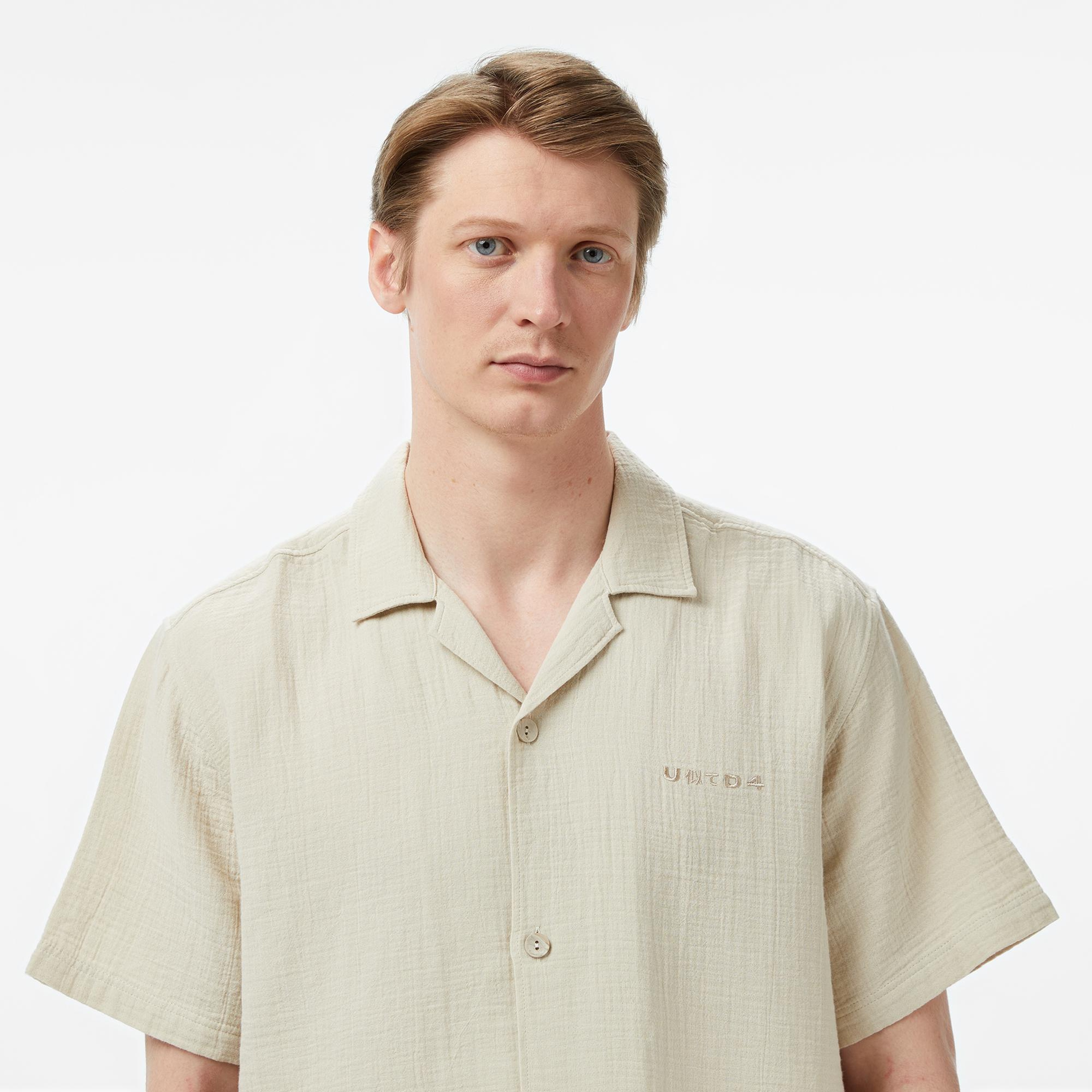 UNITED4 Comfort Fit Erkek Krem Gömlek