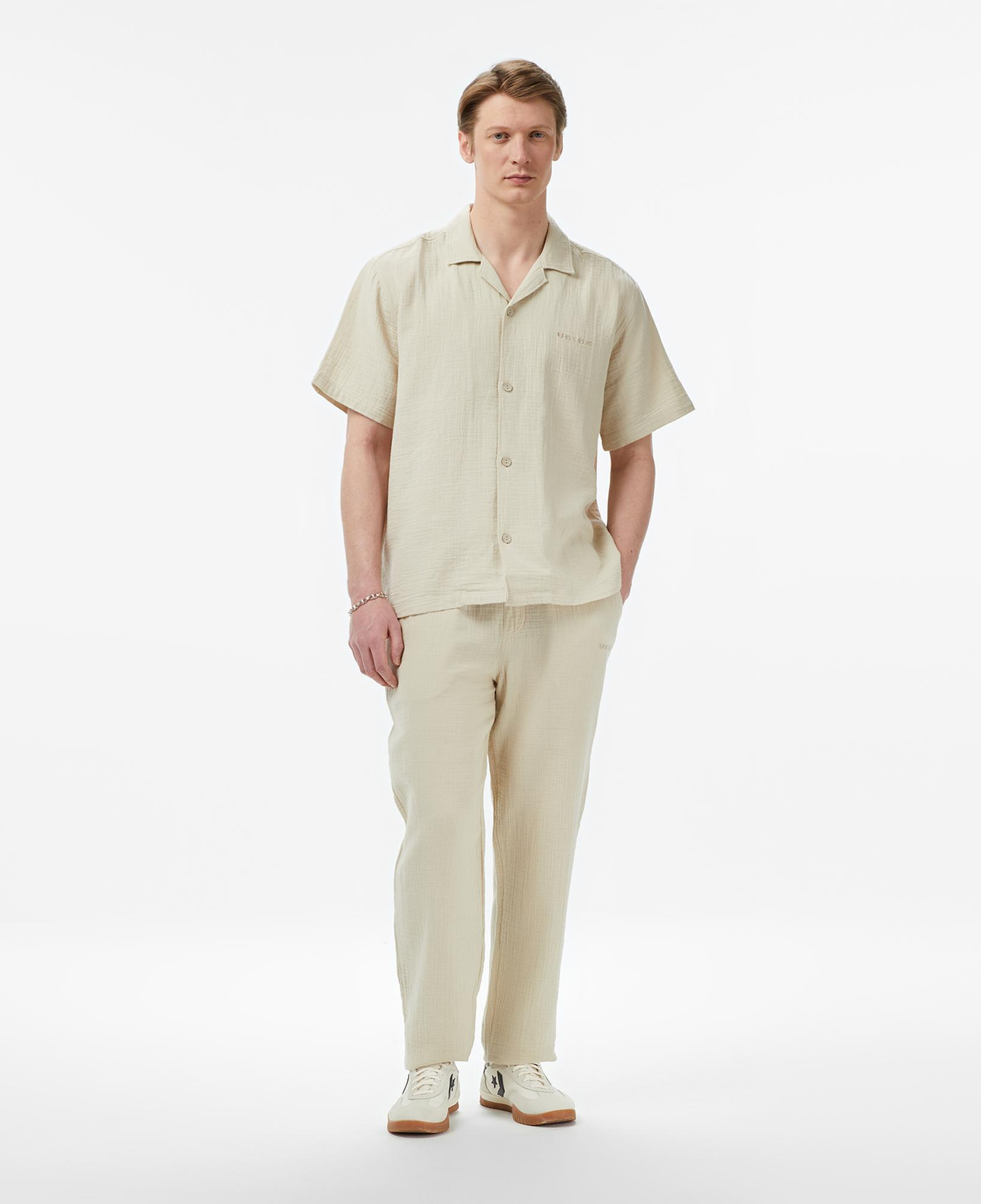 UNITED4 Comfort Fit Erkek Krem Gömlek