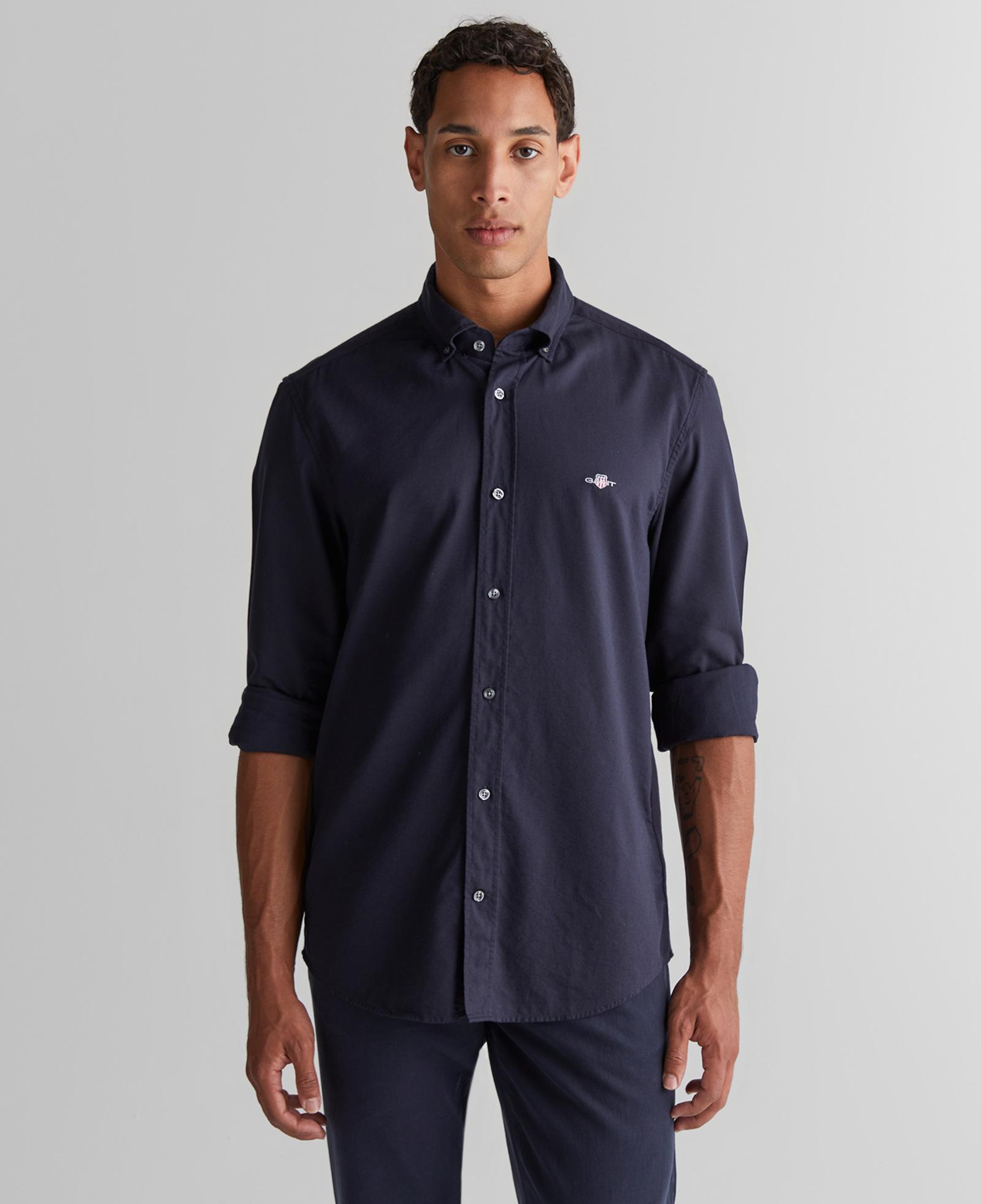 GANT Erkek Laciver Düğmeli Yaka Logolu Gömlek