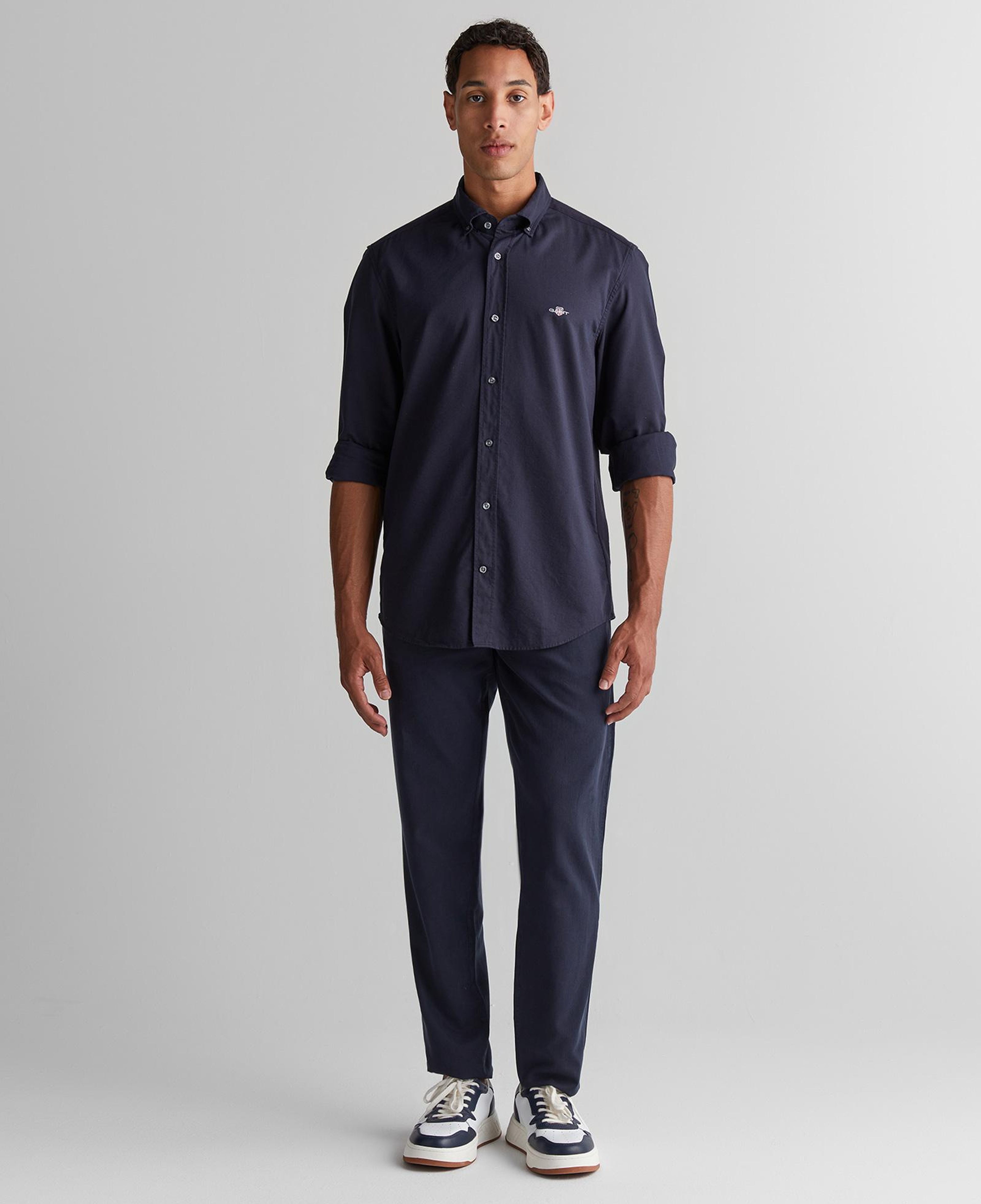 GANT Erkek Laciver Düğmeli Yaka Logolu Gömlek